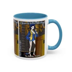 Tiffany Undead Angel Zombie Graduate – Classic Art w/Text Accent Coffee Mug (11, 15oz)