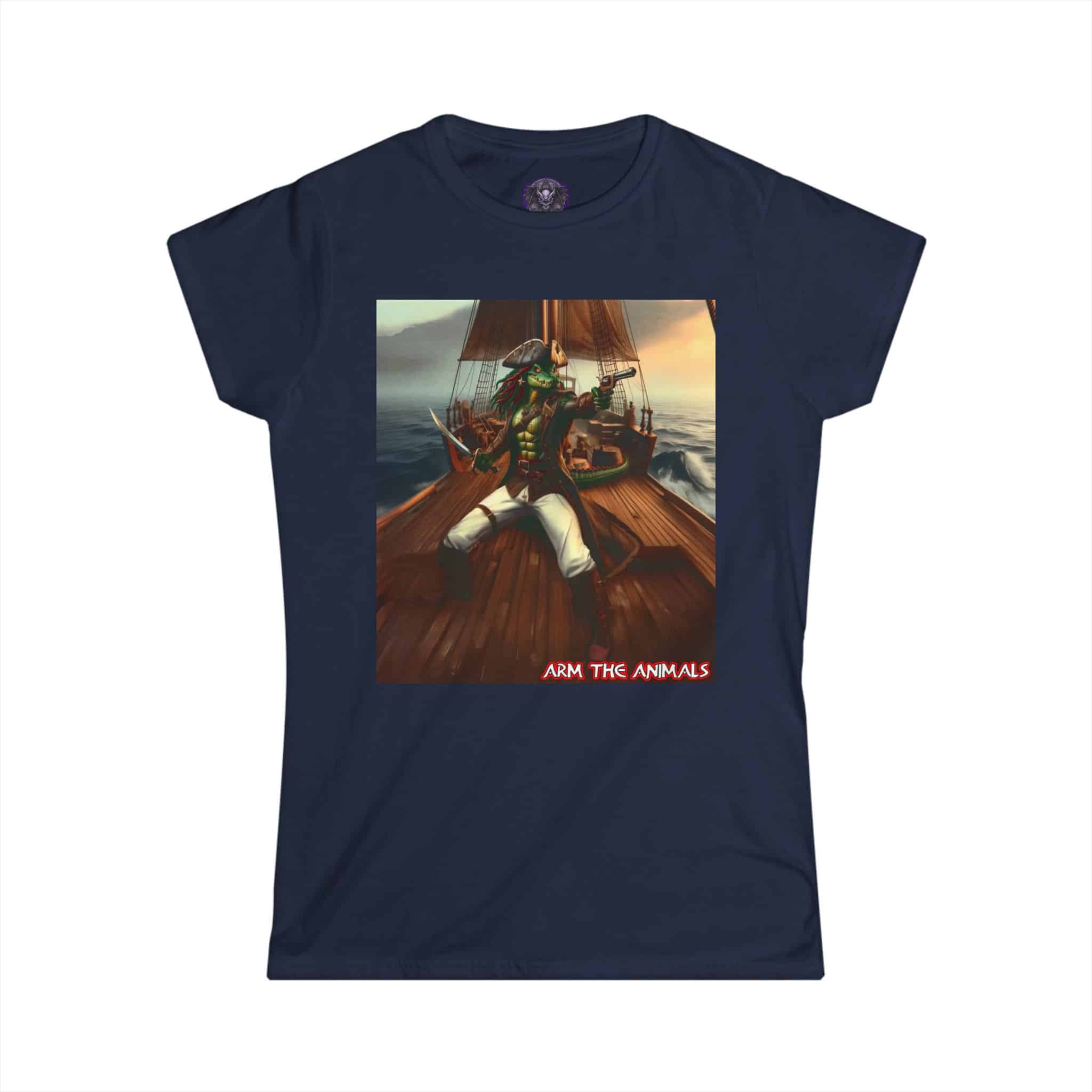 Arm The Animals: Pirate Gator #AA-D-PG002a Women's Softstyle Tee