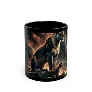 Lioness & Cubs WD-D010 By Wyldesigns Black Mug (11oz, 15oz)