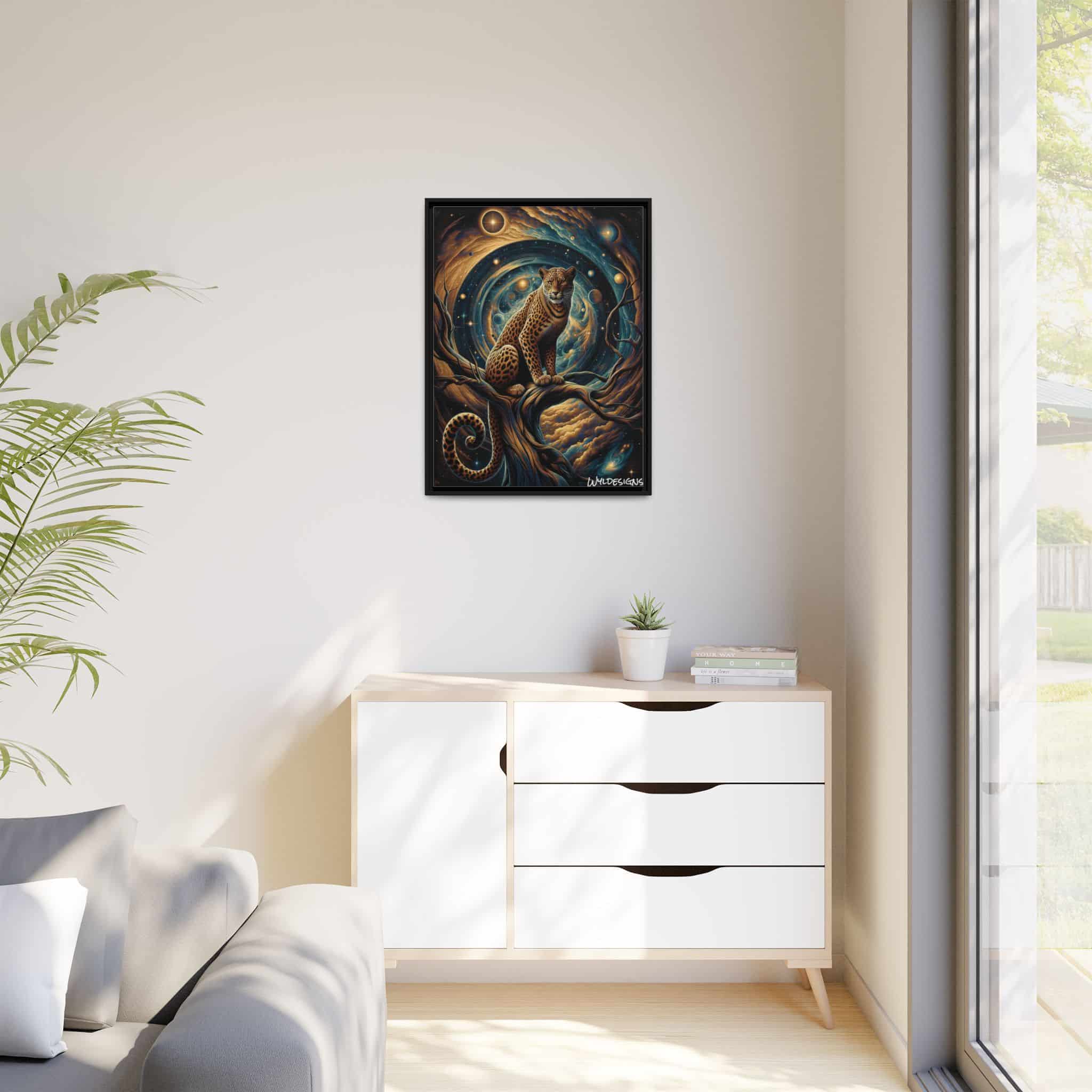 Cosmic Leopard WD-D013 By Wyldesigns Matte Canvas, Black Frame - Image 12