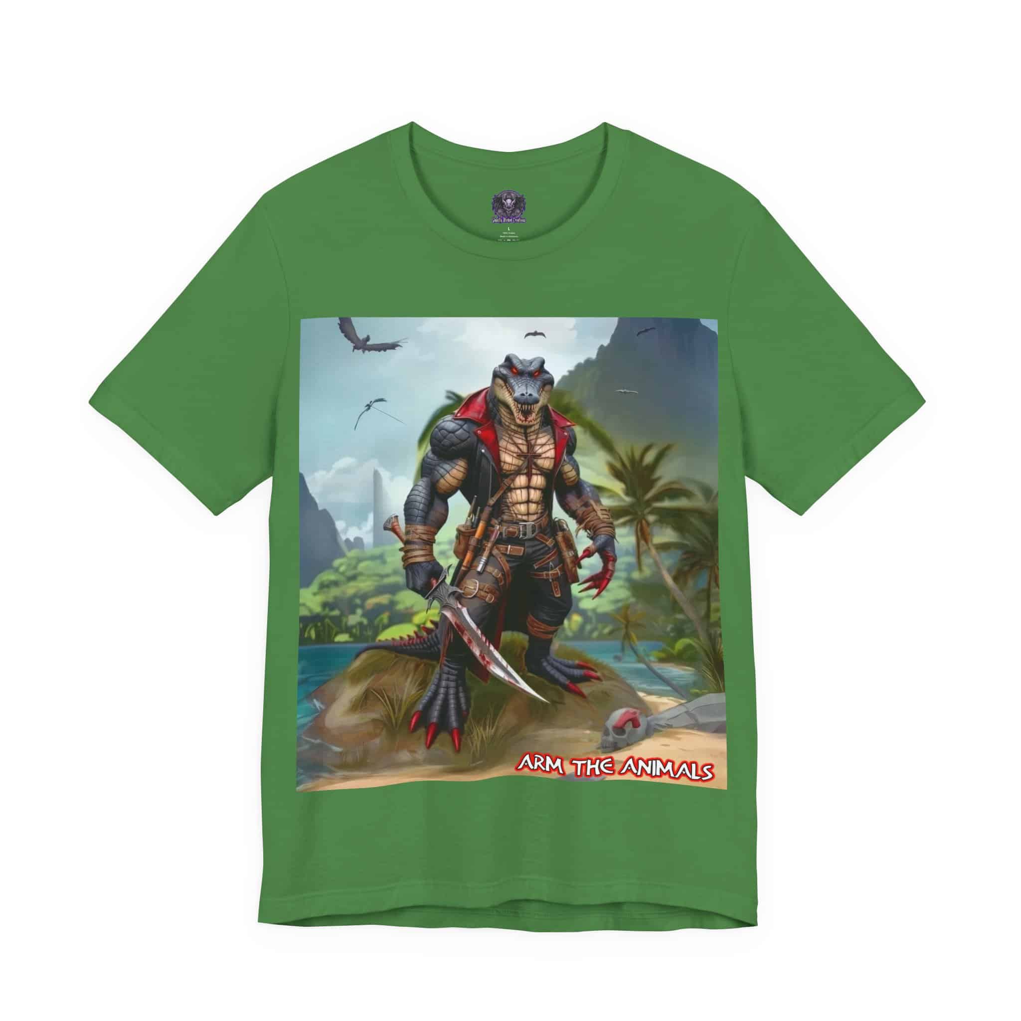 Arm The Animals: Pirate Gator #AA-D-PG003 Unisex Jersey Short Sleeve Tee - Image 43
