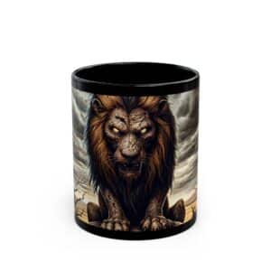 Undead Lion WD-D015 By Wyldesigns Black Mug (11oz, 15oz)