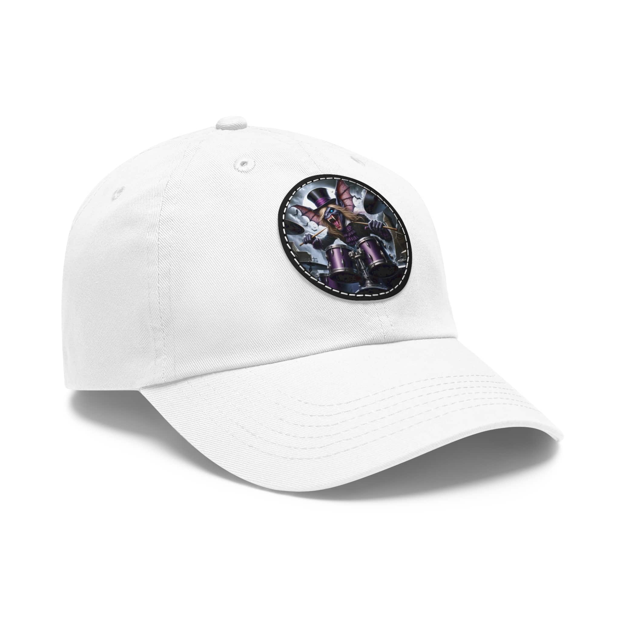 Vlad The Enforcer Bat Drummer #VTE001 Artistic Round Leather Patch Dad Hat - Stylish Casual Cap - Image 17