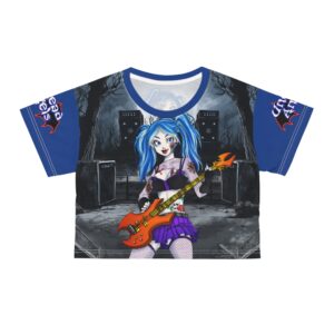 Ashley Undead Angel Bass Guitarist - Classic Art Crop Tee (AOP)