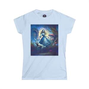 Undead Alice & White Rabbit Zombie #WT-D-A04 Women's Softstyle Tee