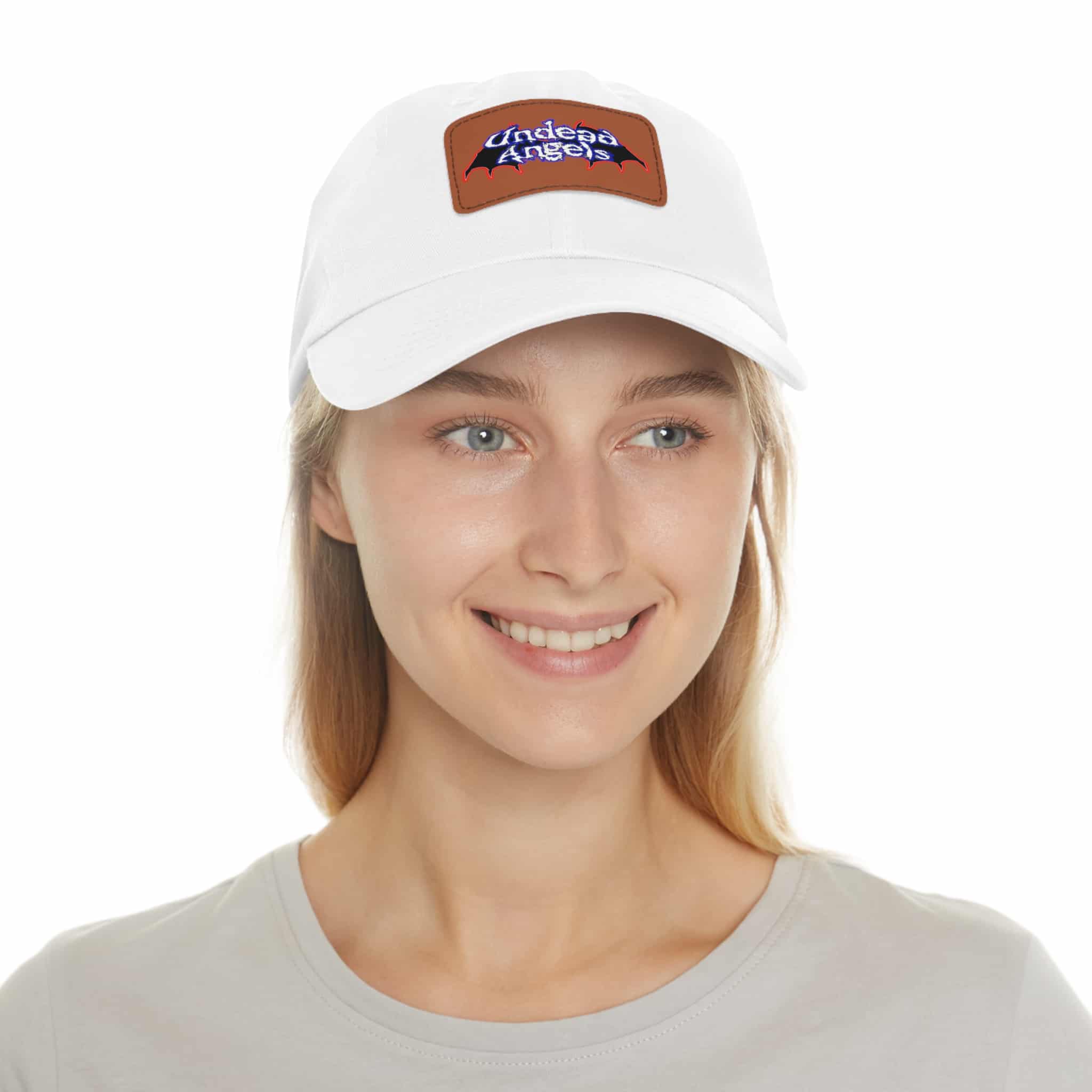 Undead Angels Logo Leather Patch Dad Hat - Casual Style for Music Lovers - Image 9