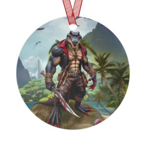 Arm The Animals: Pirate Gator #AA-D-PG003 Metal Ornaments