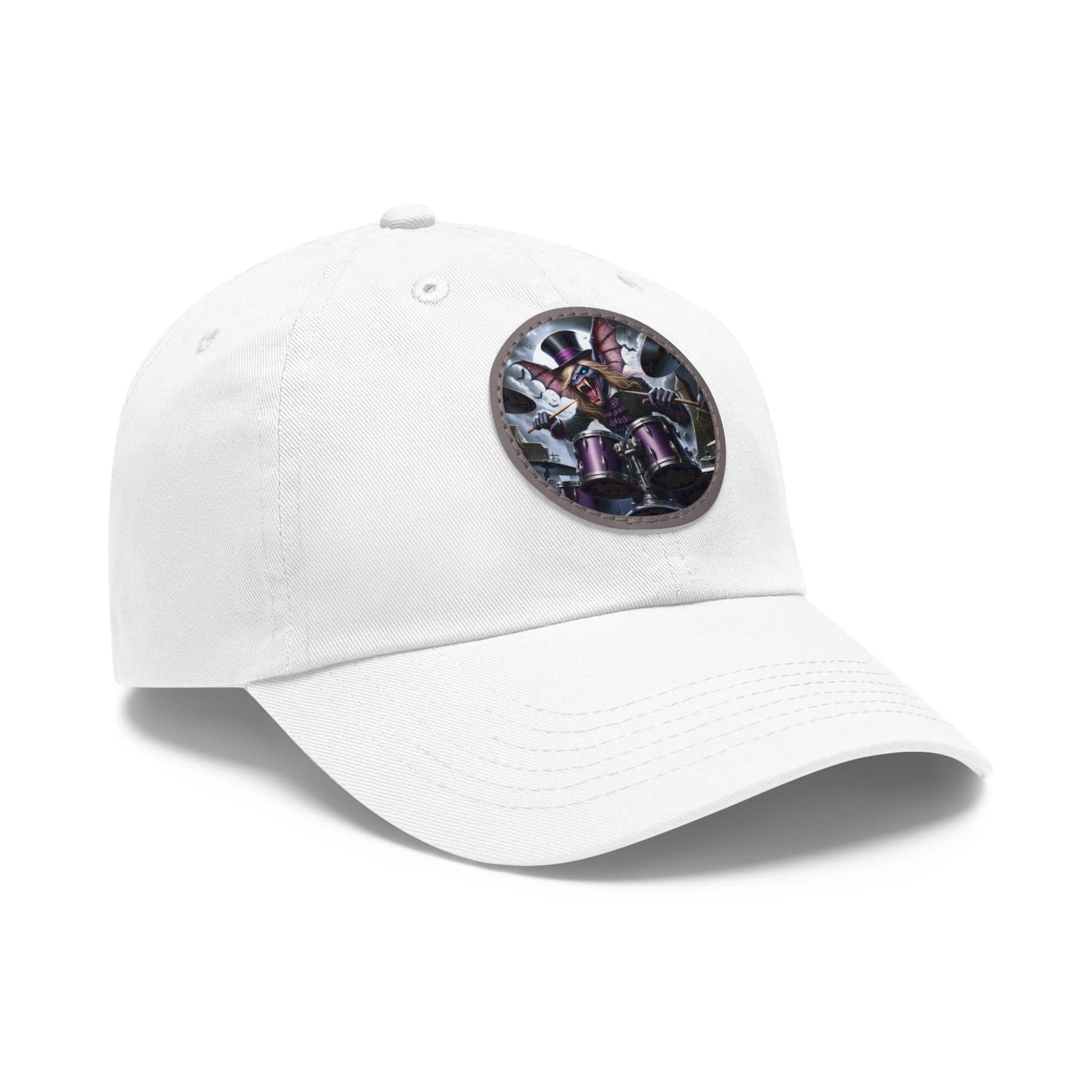 Vlad The Enforcer Bat Drummer #VTE001 Artistic Round Leather Patch Dad Hat - Stylish Casual Cap - Image 22