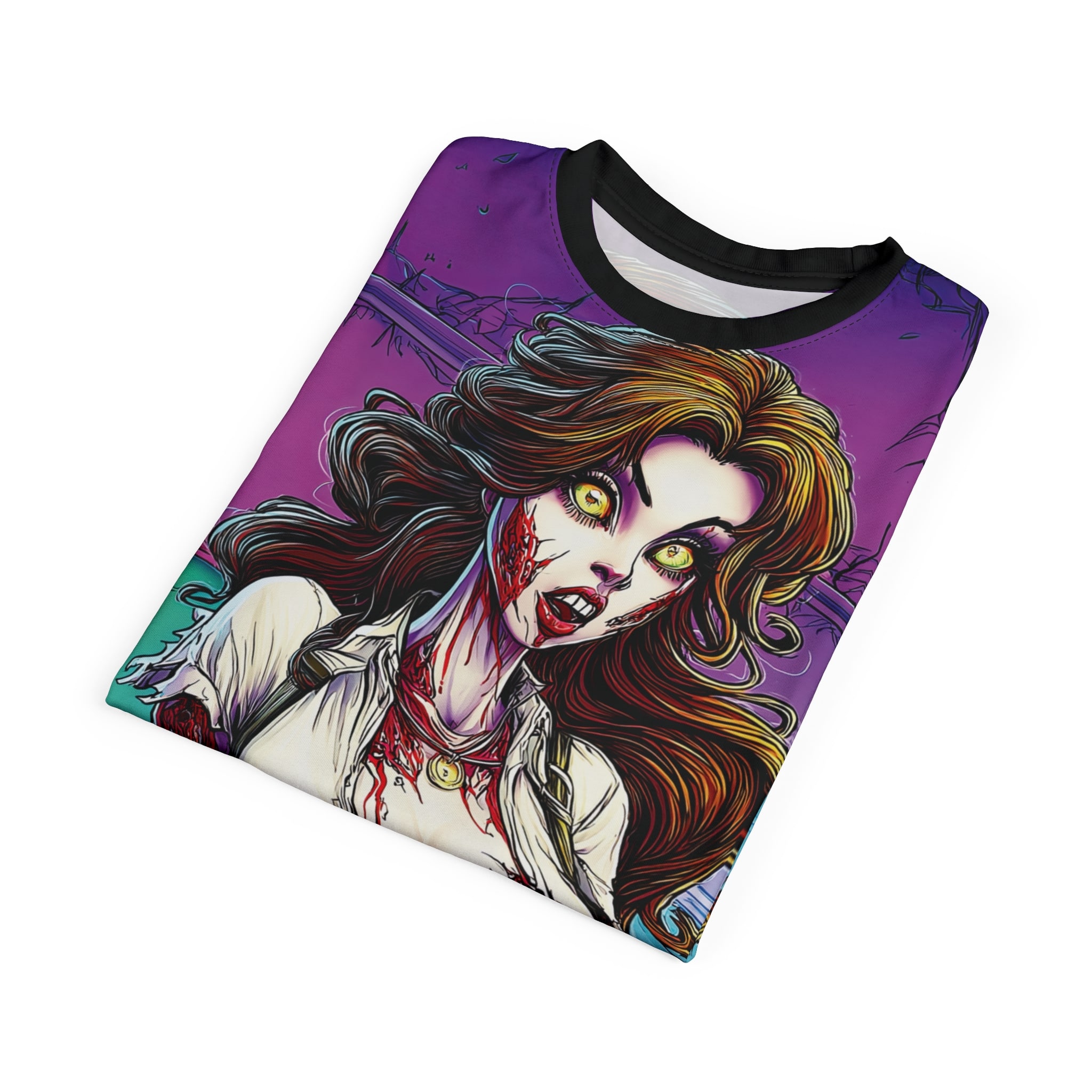 Undead Angels Teacher Charlotte Classic Reborn Style Unisex Cut & Sew Tee (AOP) - Image 20