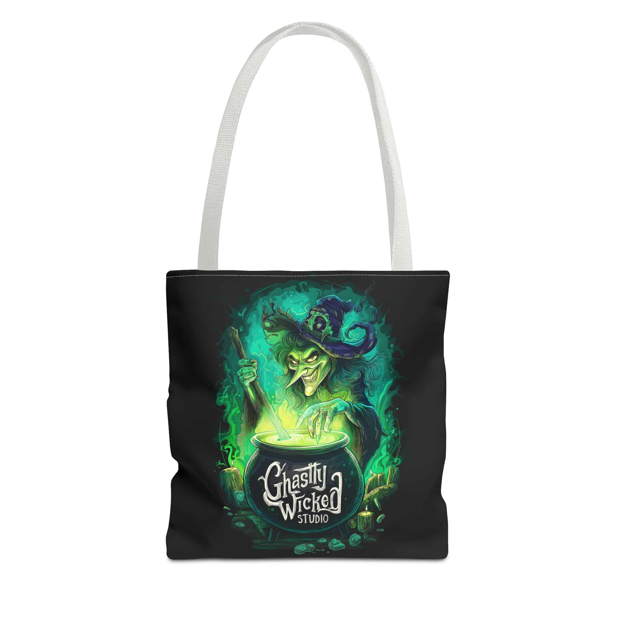 Ghastly Wicked Cauldron Witch Tote Bag (AOP) - Image 25