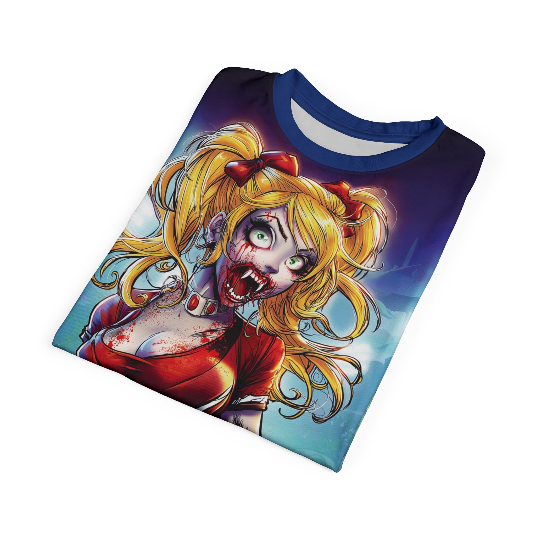 Undead Angels Zombie Cheerleader Buffy Classic Reborn Style IV Unisex Cut & Sew Tee (AOP) - Image 20