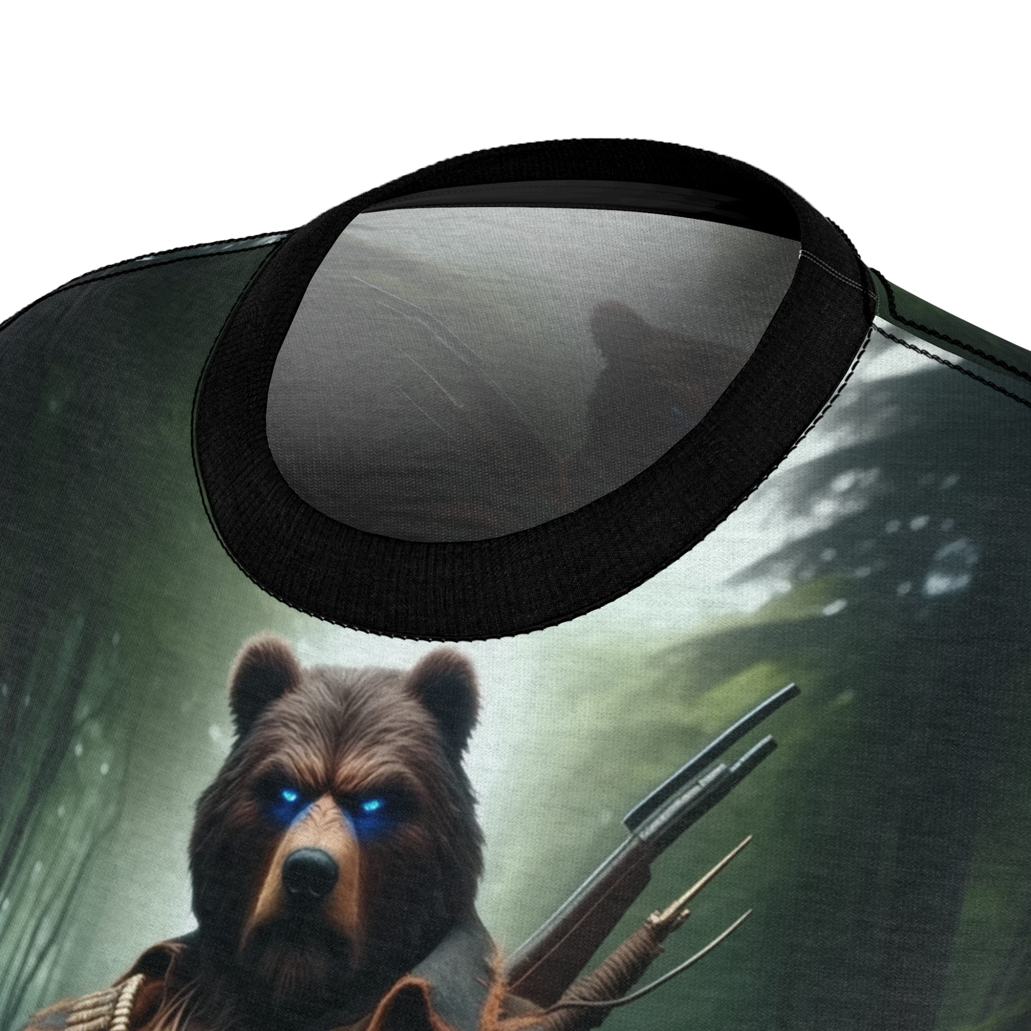 Arm The Animals: Hunter Bear #AA-D-Be001 Women's Cut & Sew Tee (AOP) - Image 6