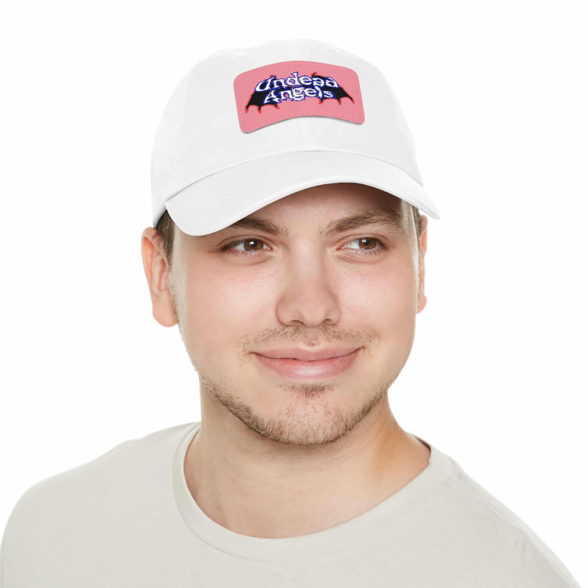 Undead Angels Logo Leather Patch Dad Hat - Casual Style for Music Lovers - Image 120