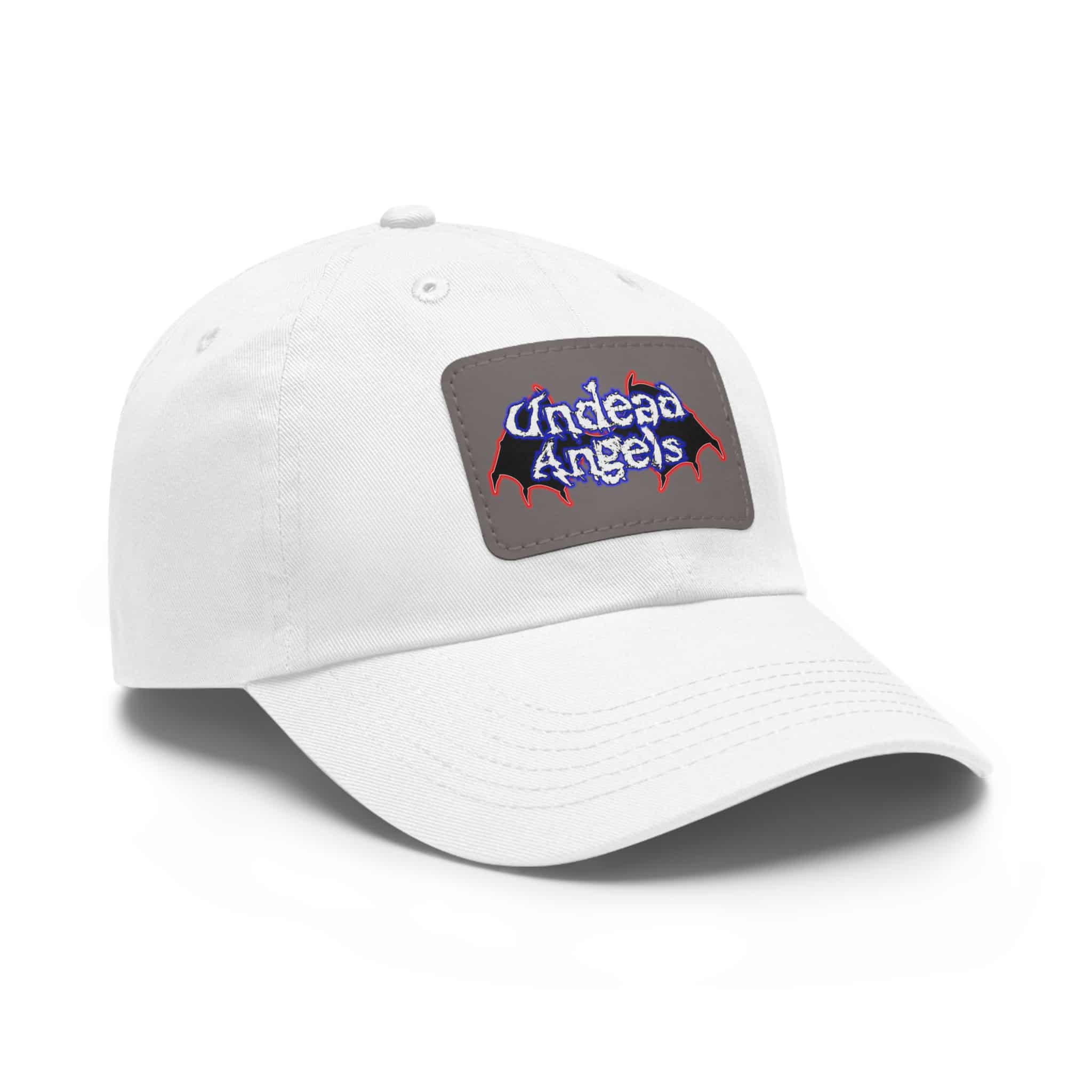 Undead Angels Logo Leather Patch Dad Hat - Casual Style for Music Lovers - Image 112