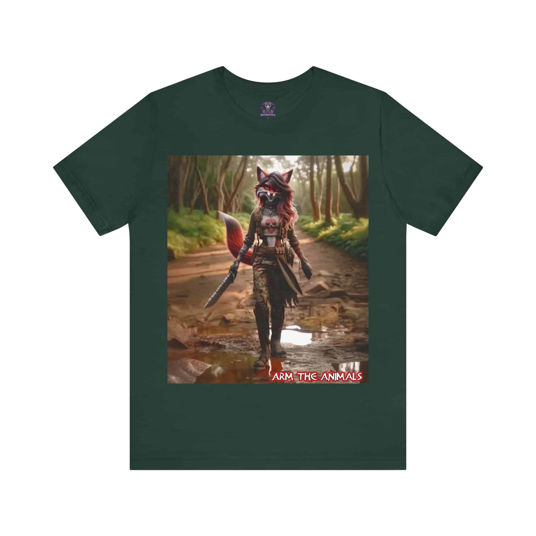 Arm The Animals: Hunter Fox #AA-D-Fo001 Unisex Jersey Short Sleeve Tee - Image 49