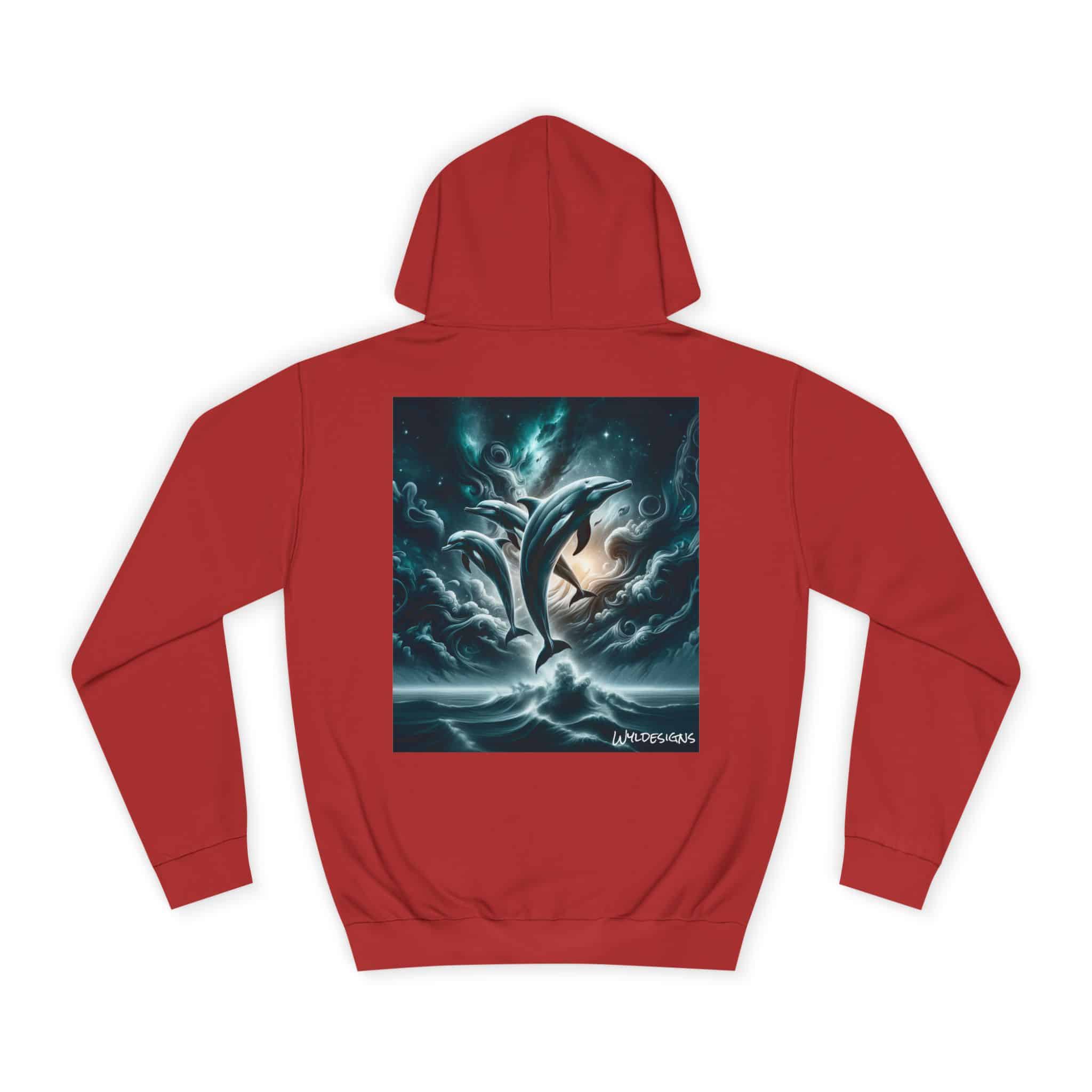 Dolphins Jumping WD-D007 By Wyldesigns Unisex College Hoodie - Image 70