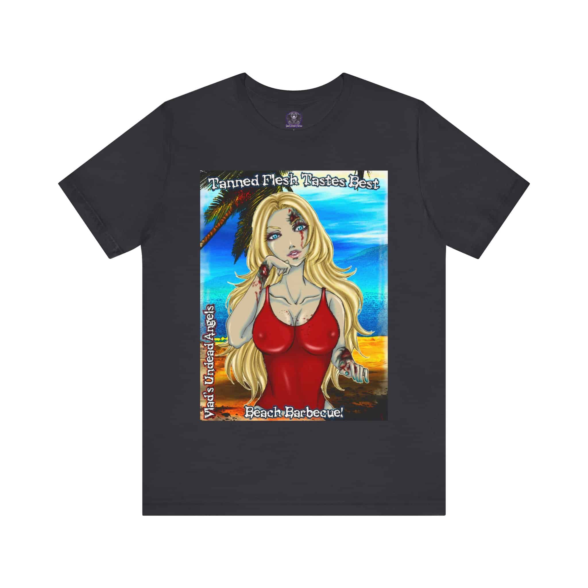Shay Undead Angel Zombie Lifeguard - Classic Art w/Text C1 Unisex Jersey Short Sleeve Tee - Image 7
