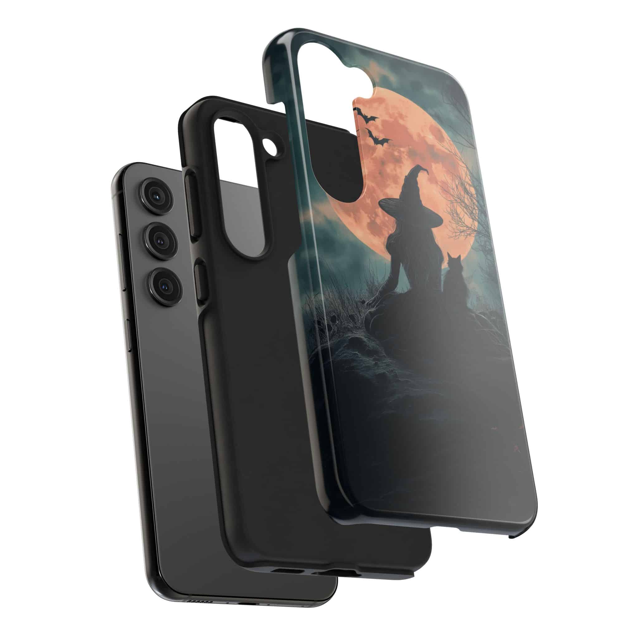 Witch With Black Cat By Moonlight #MJ-W004 Samsung S21, S22, S23, & S24 Tough Phone Cases - Image 8