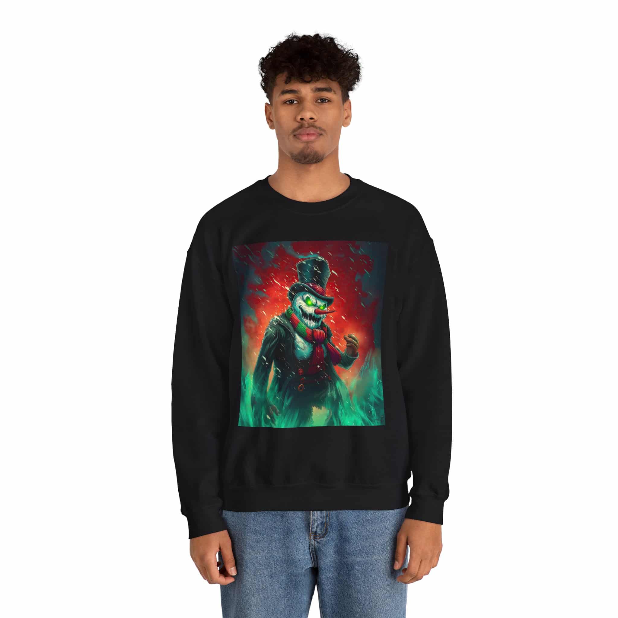 Sadistic Snowman II Unisex Heavy Blend™ Crewneck Sweatshirt Christmas - Image 12