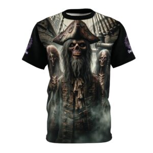 Skeletal Pirate Captain & Wenches #ML-D-UP007 Unisex Cut & Sew Tee (AOP)