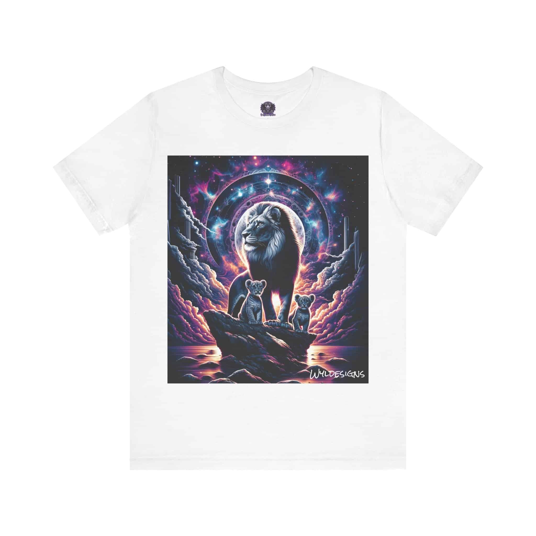 Cosmic Lion Family WD-D006 By Wyldesigns Unisex Jersey Short Sleeve Tee
