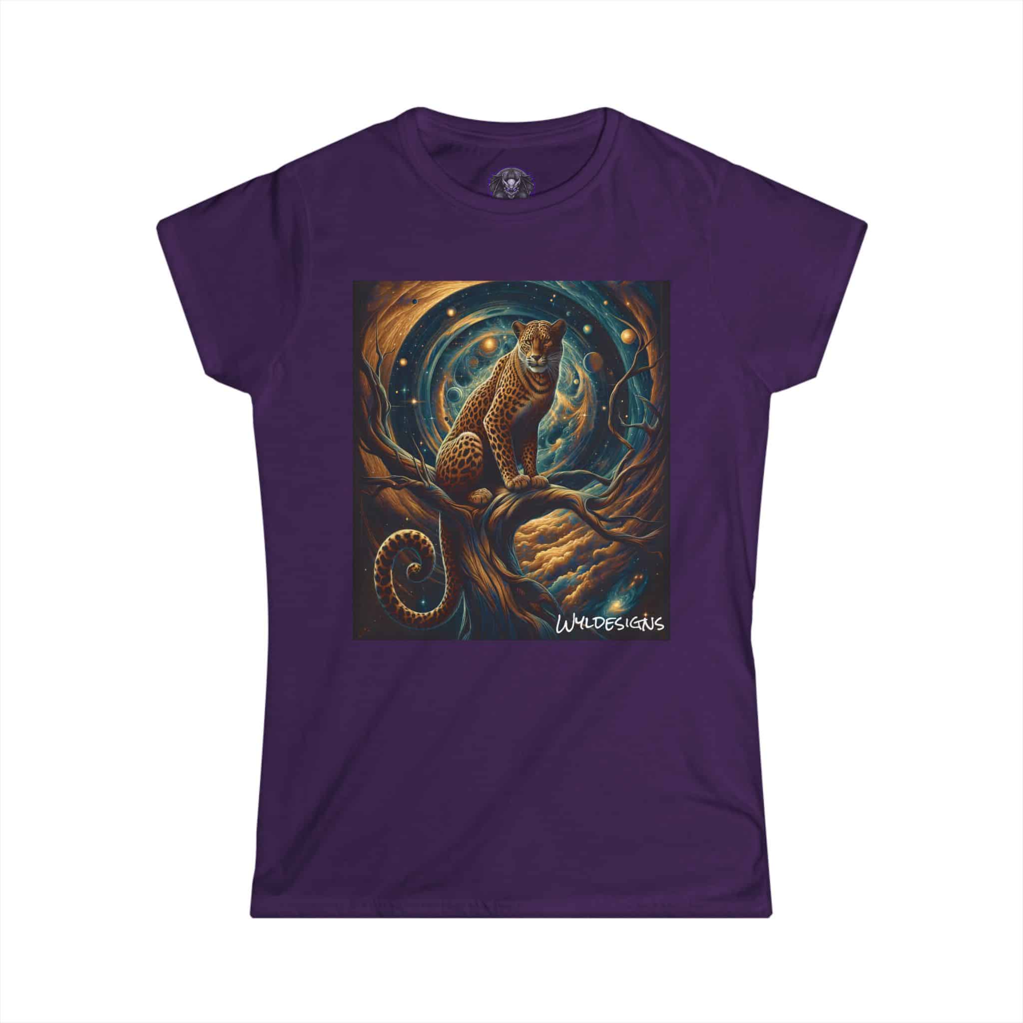 Cosmic Leopard WD-D013 By Wyldesigns Women's Softstyle Tee - Image 34