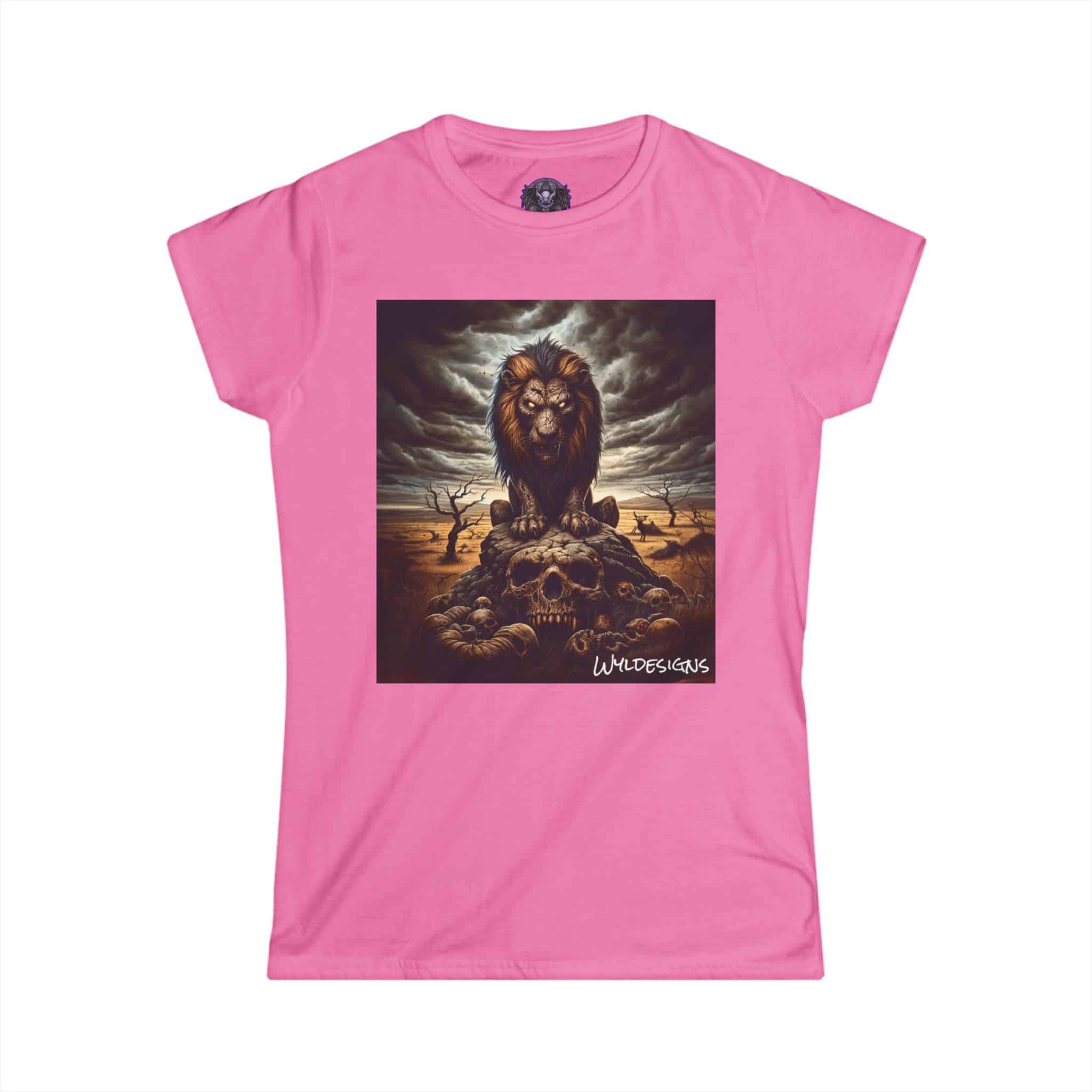 Undead Lion WD-D015 By Wyldesigns Women's Softstyle Tee - Image 37