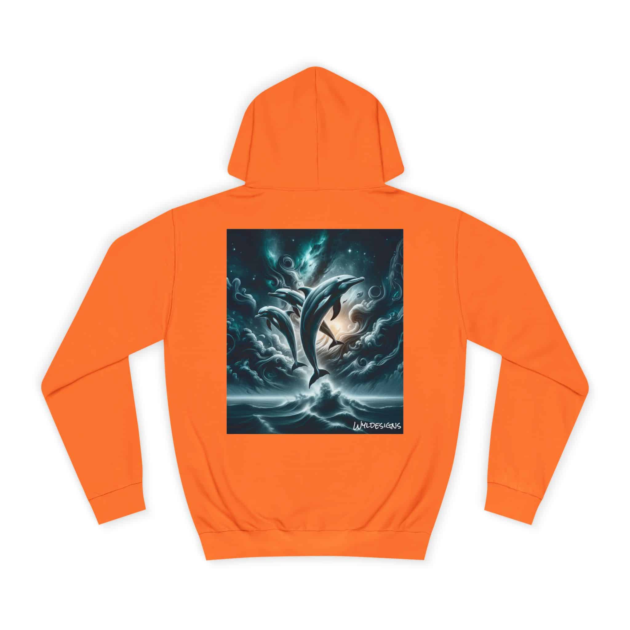 Dolphins Jumping WD-D007 By Wyldesigns Unisex College Hoodie - Image 30