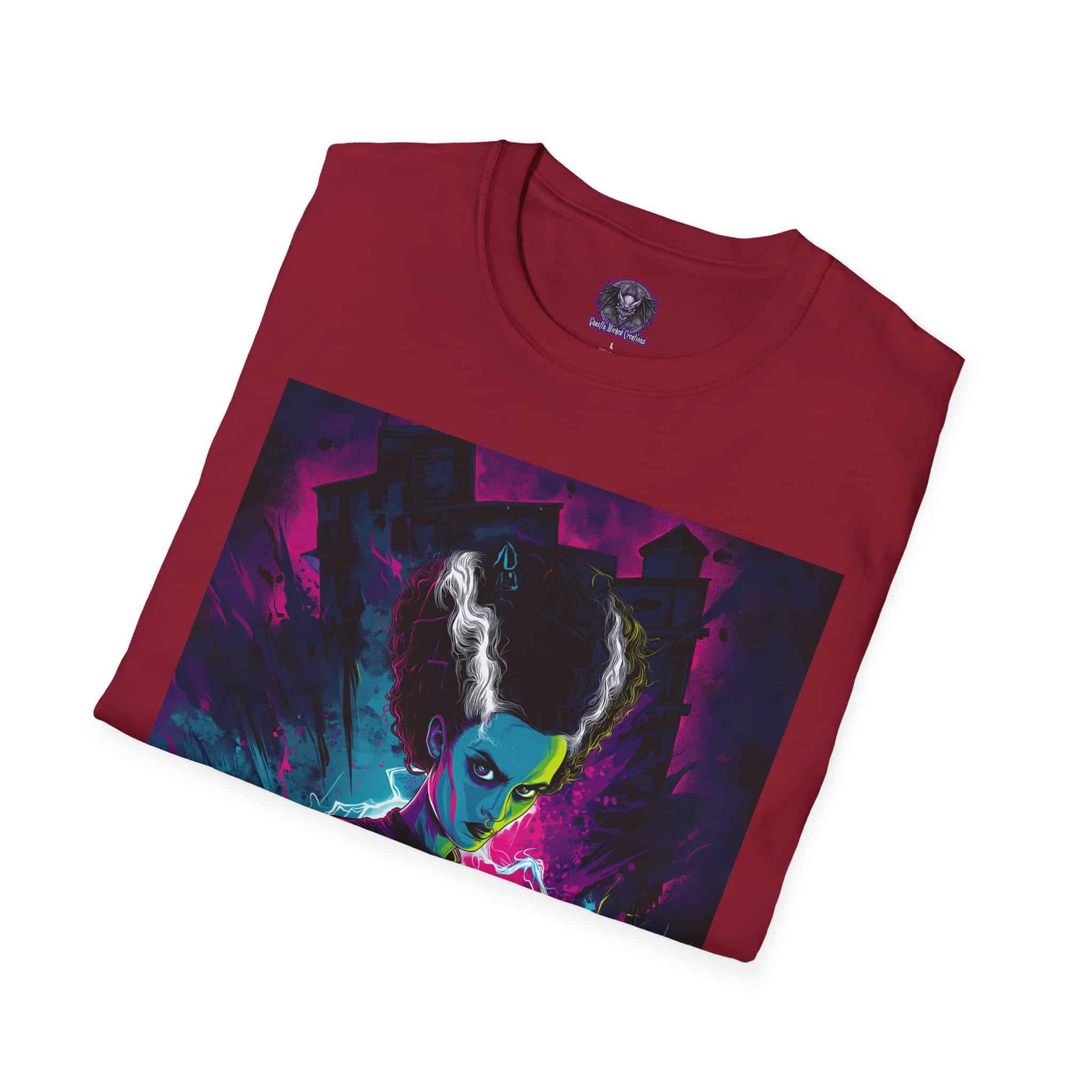 Bride of Frankenstein Pop Art 60's Style Unisex T-Shirt - Image 44
