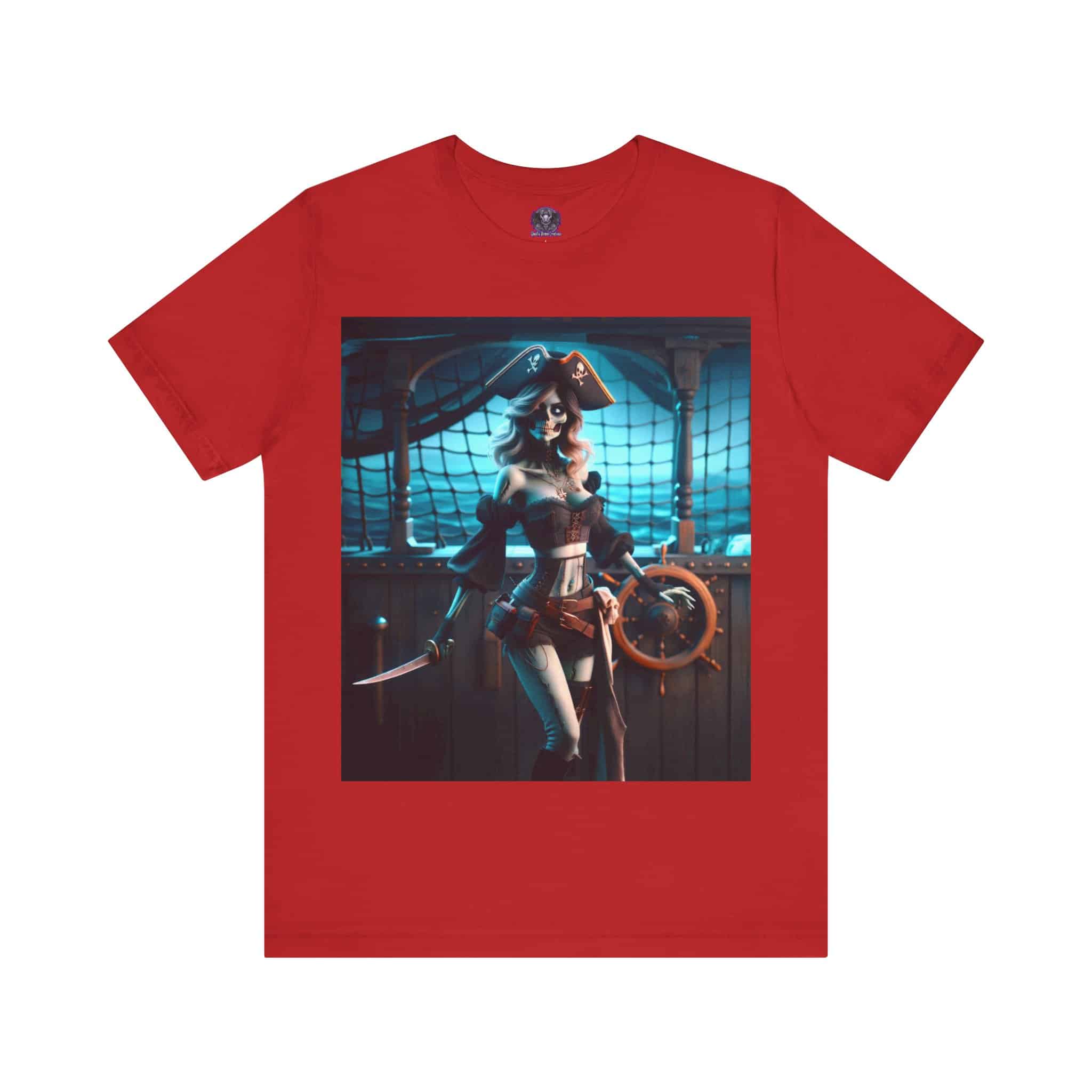 Undead Pirate Lass #ML-D-UP001 Unisex Jersey Short Sleeve Tee - Image 31