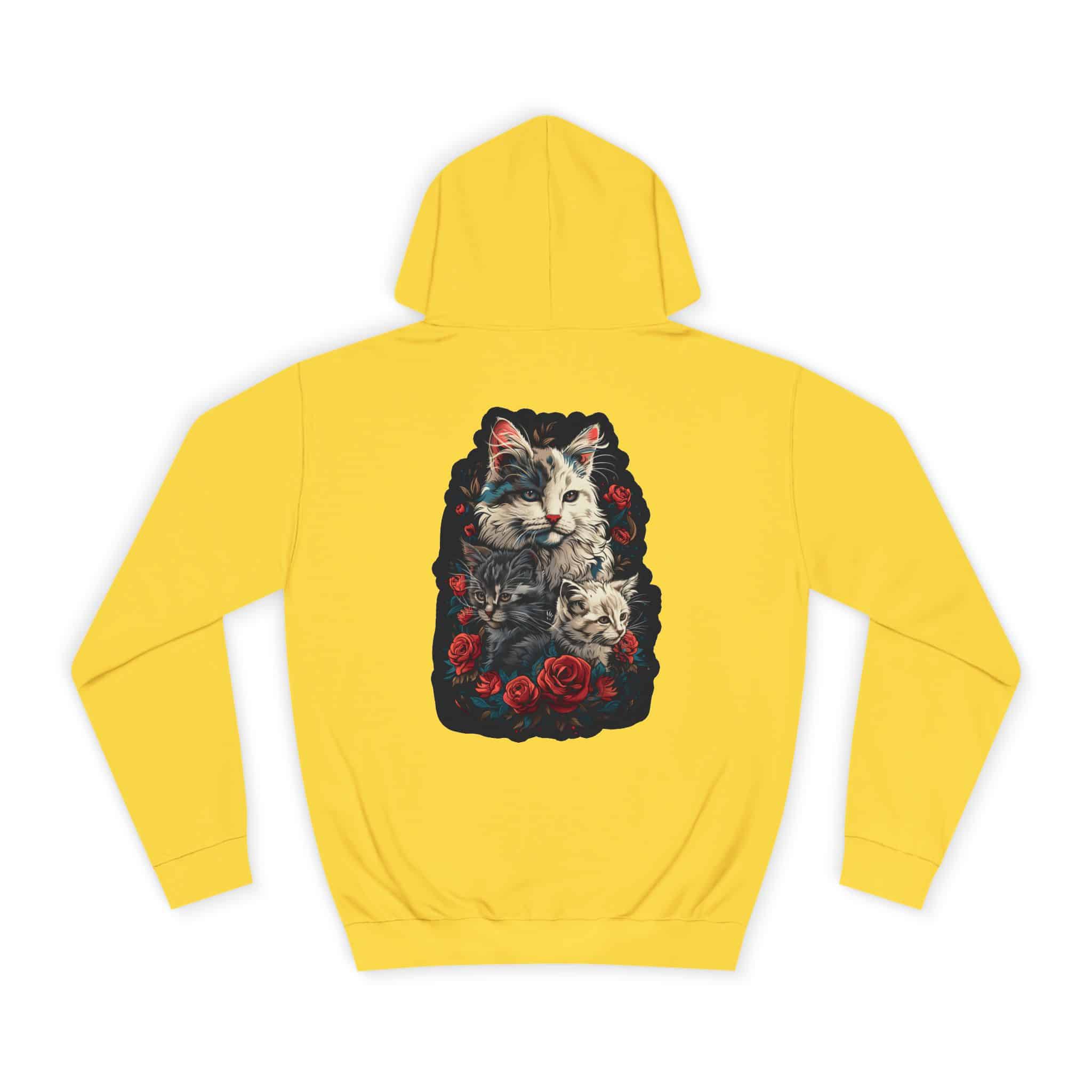 Mama Cat & Kittens WD-M001 By Wyldesigns Unisex College Hoodie - Image 34