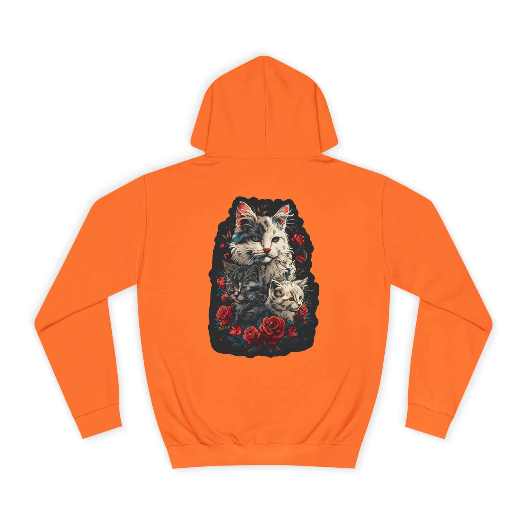 Mama Cat & Kittens WD-M001 By Wyldesigns Unisex College Hoodie - Image 30