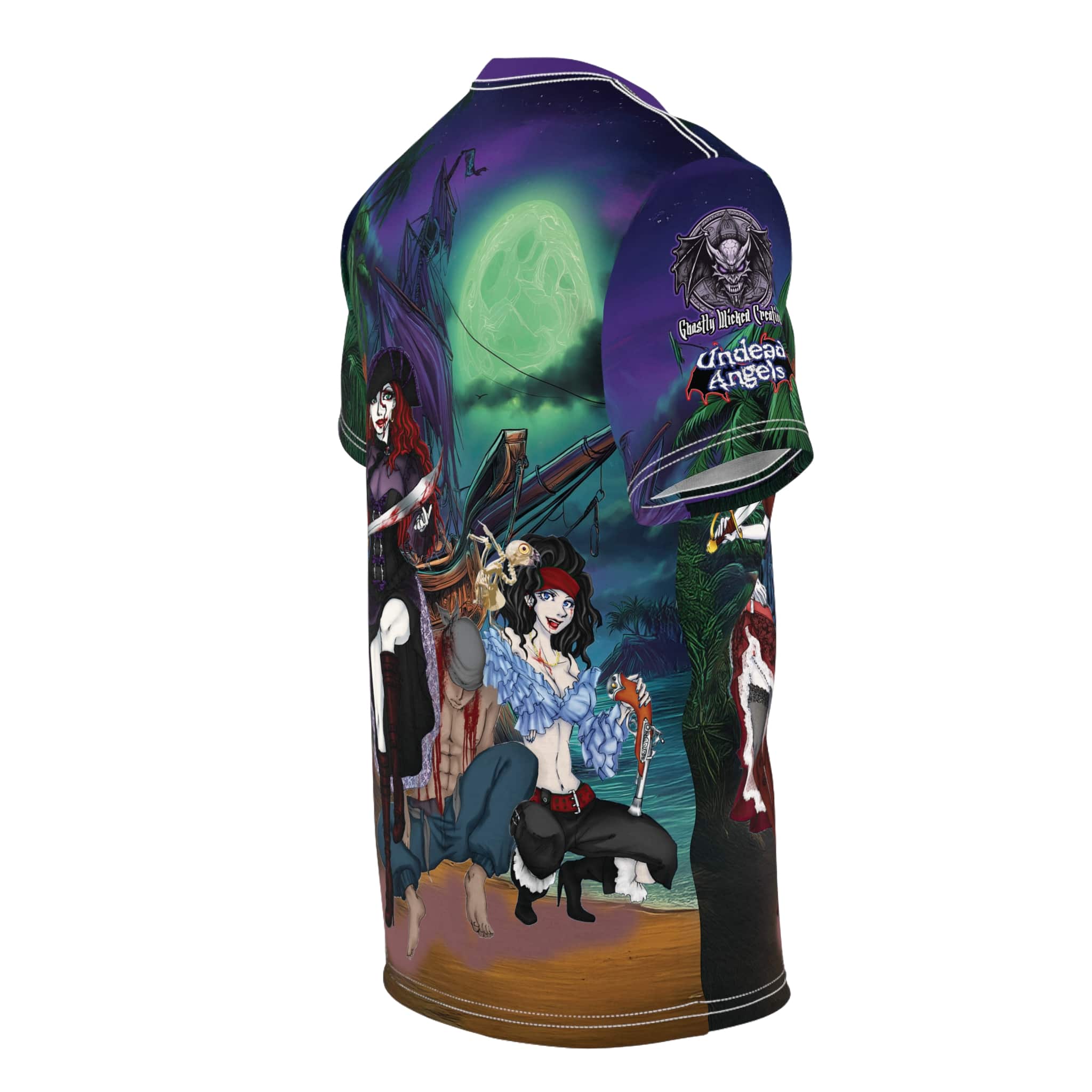 Undead Angels Vamp Pirates Rule 2025 Edition: Classic Art (No Text) Unisex Cut & Sew Tee (AOP) - Image 4