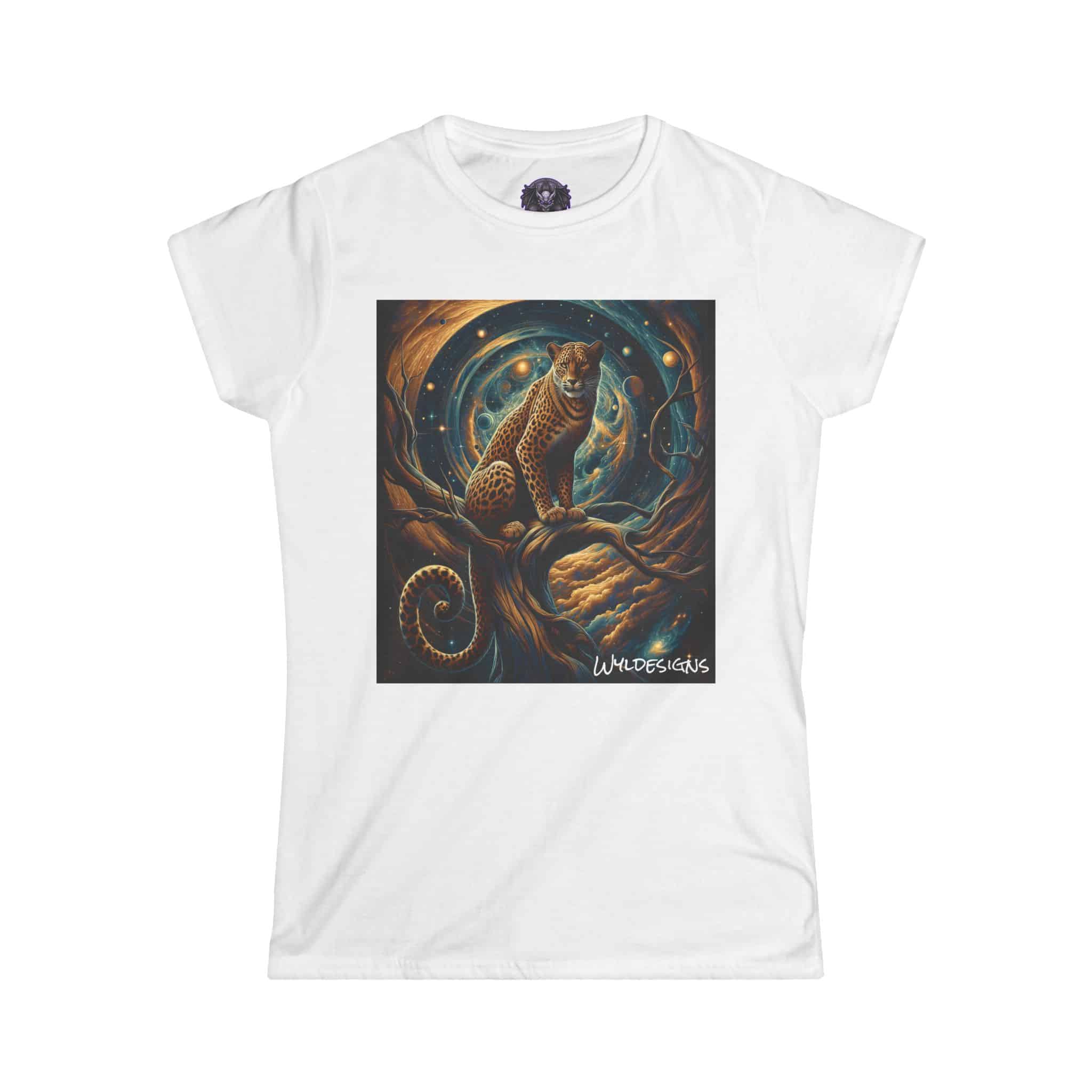 Cosmic Leopard WD-D013 By Wyldesigns Women's Softstyle Tee - Image 4