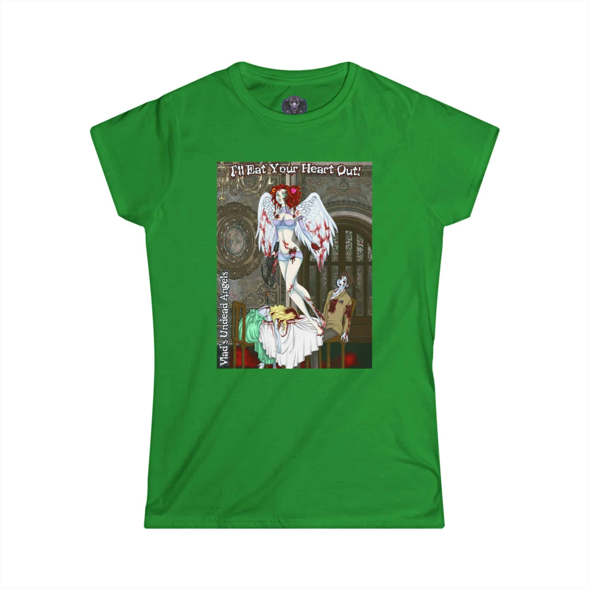 Scarlet Undead Angel Zombie Cupid - Classic Art w/Text Re-Issue Women's Softstyle Tee - Image 28