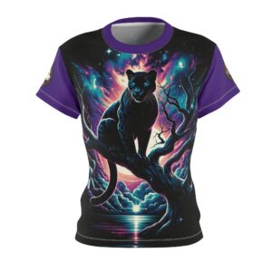 Cosmic Black Panther WD-D009 By Wyldesigns Women's Cut & Sew Tee (AOP)
