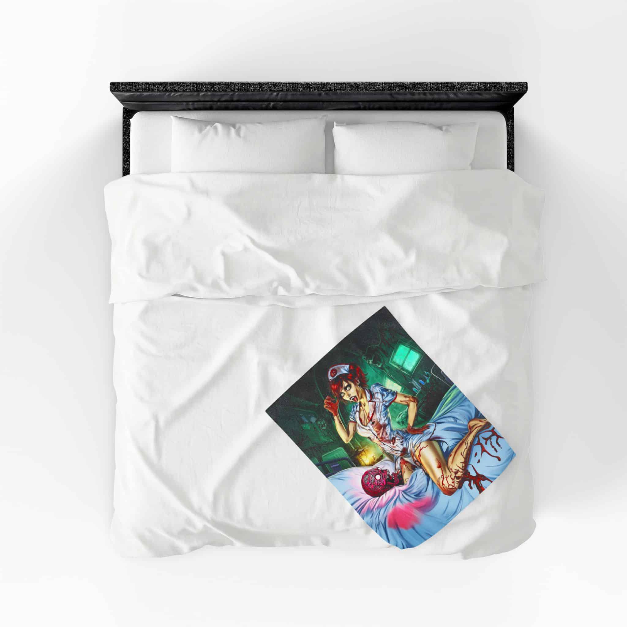 Undead Angels Zombie Nurse Abigail Reborn Style I-BZ Plush Blanket, Cozy Throw for Fall Decor - Image 13