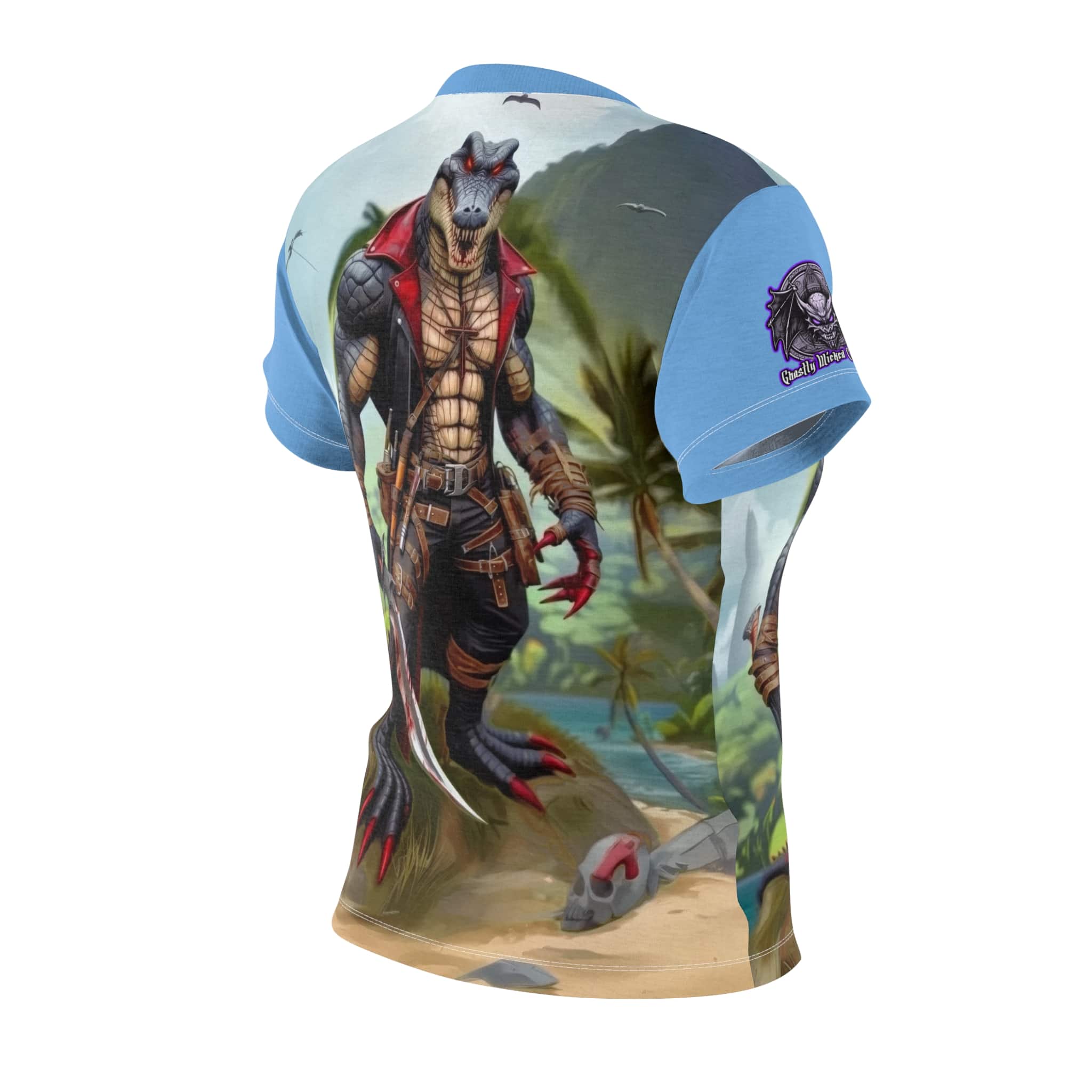 Arm The Animals: Pirate Gator #AA-D-PG003 Women's Cut & Sew Tee (AOP) - Image 9