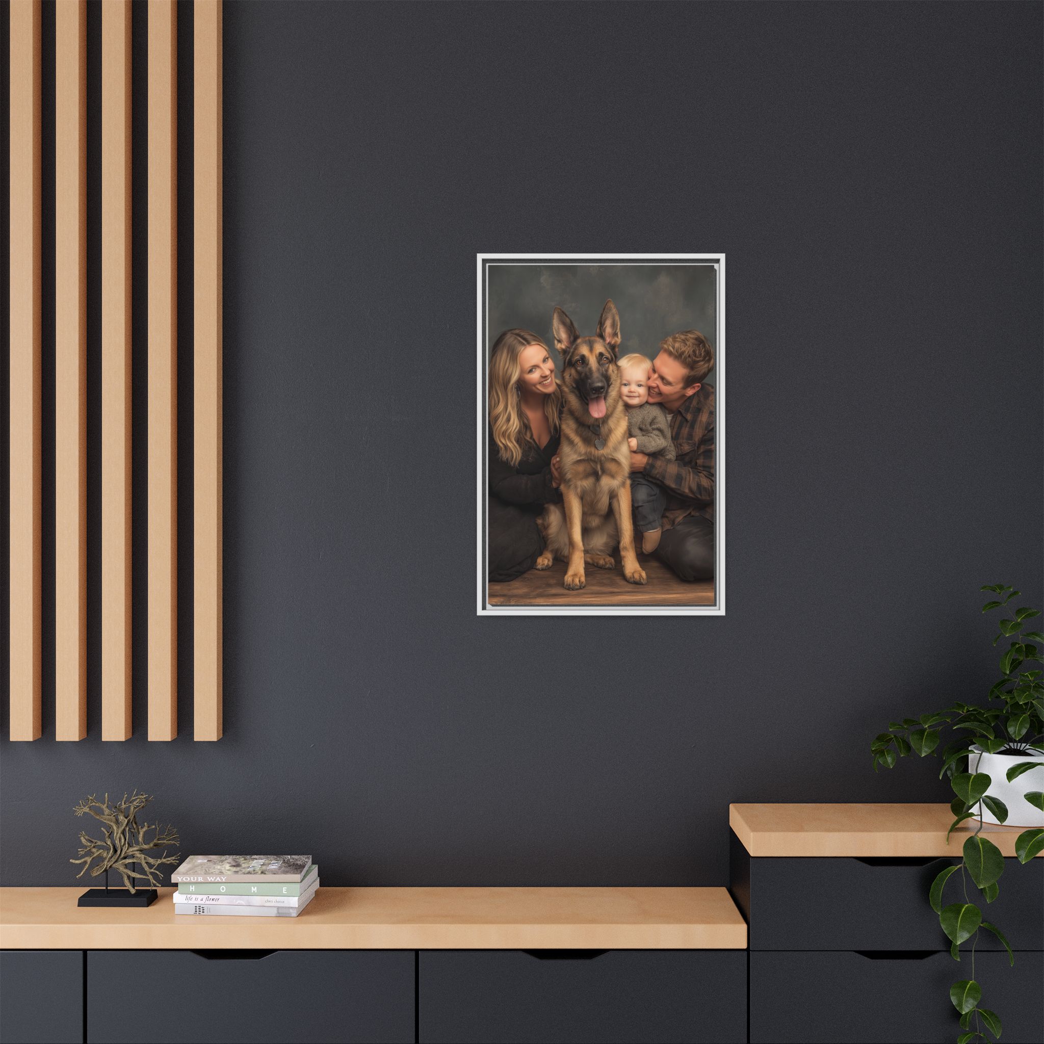 Personalized Framed Family Canvas Wall Art Vertical Multiple Sizes Available - Image 84
