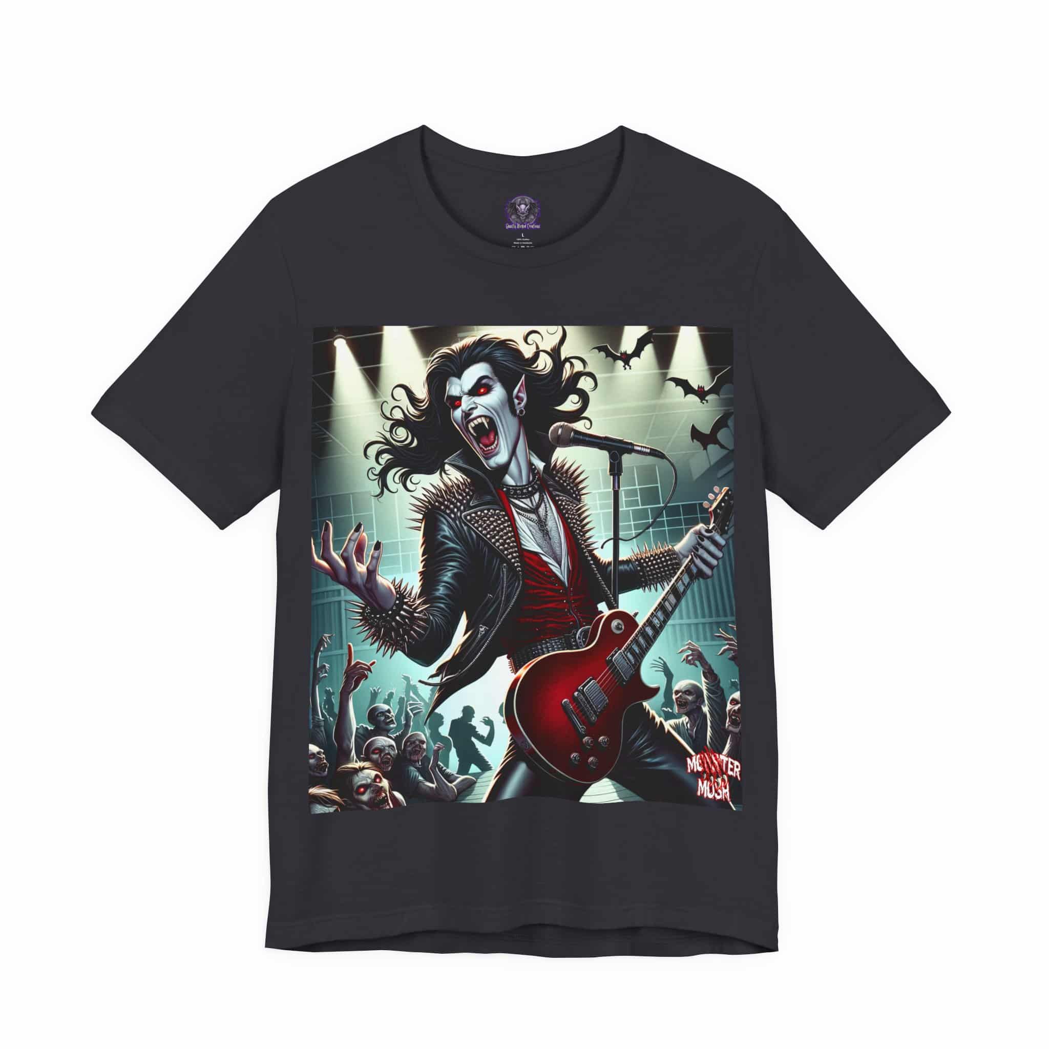 Monster Mosh 2024 Tour Drac On Guitar MM-D009 Jersey Short Sleeve Tee - Image 11