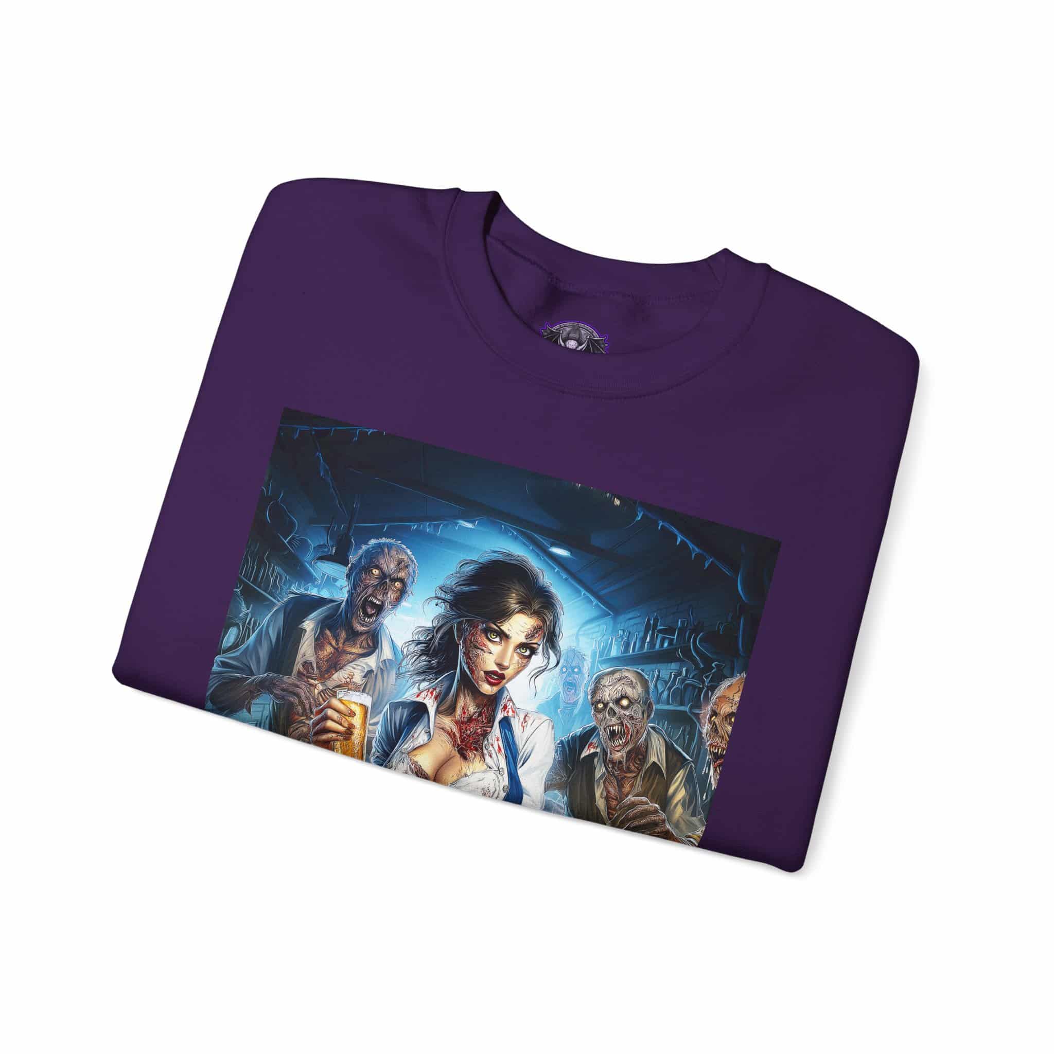 Zombies In Everyday Life Waitress 2025-04 Unisex Heavy Blend™ Crewneck Sweatshirt - Image 51