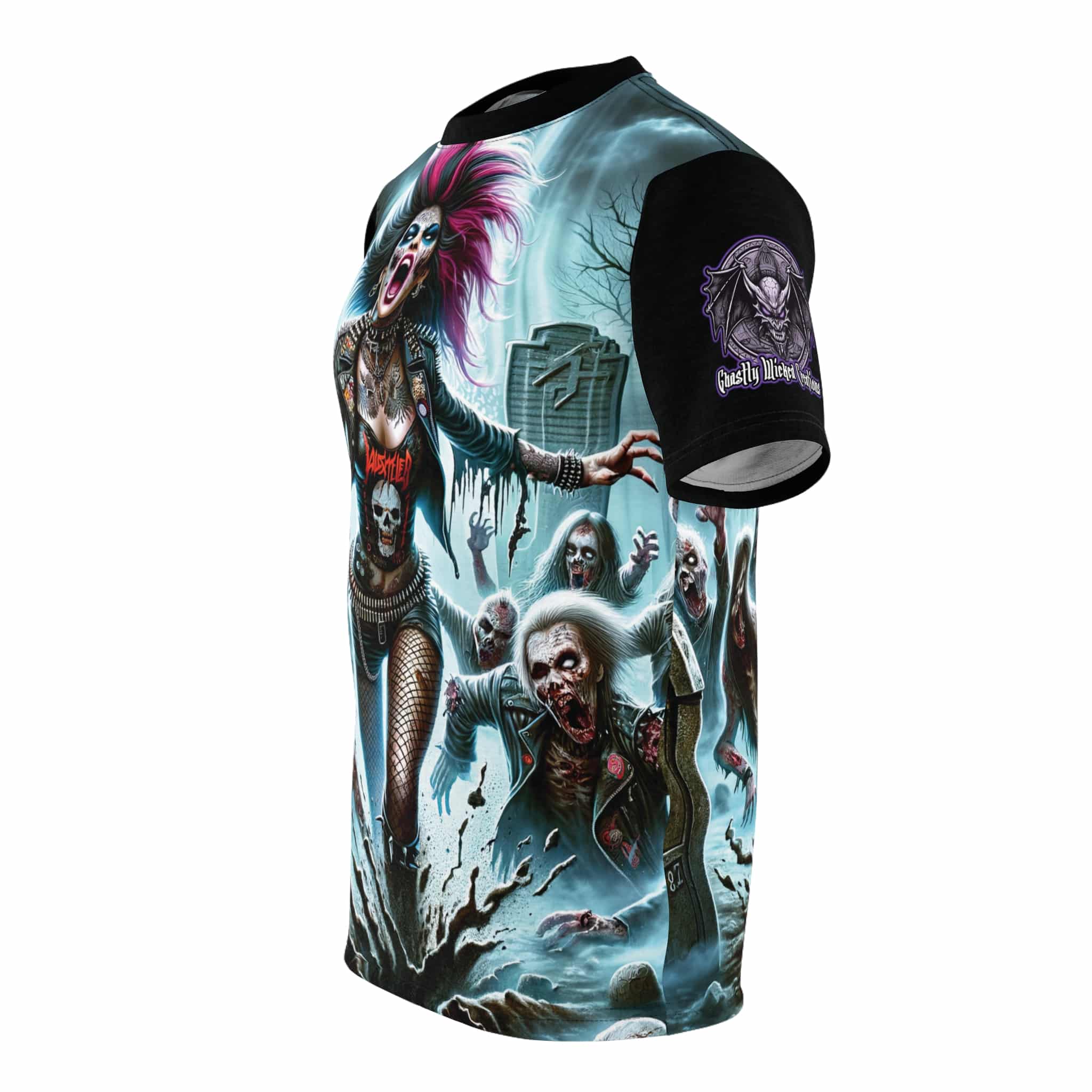 Zombies Emerge #DZ-004 Unisex Cut & Sew Tee (AOP) - Image 7