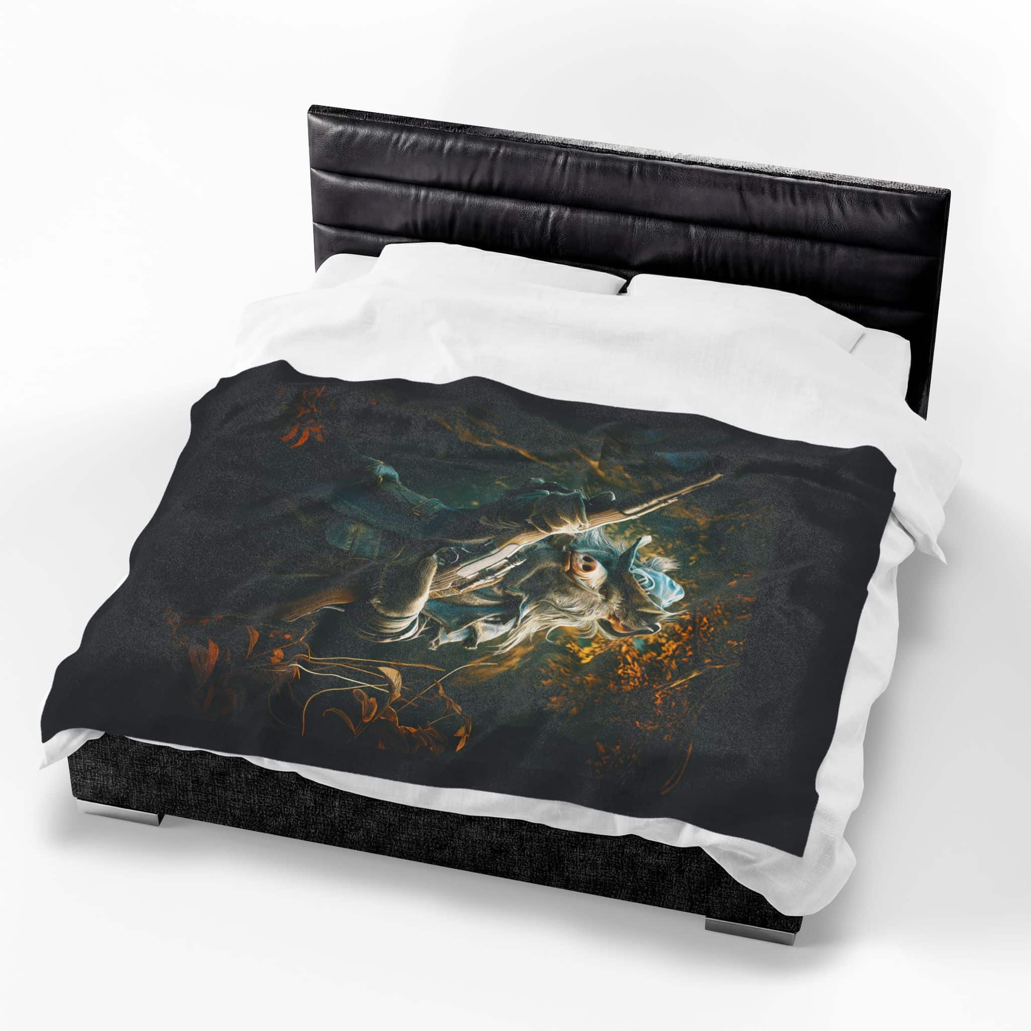 Arm The Animals: Hunter Wild Boar #AA029 Plush Blanket, Cozy Throw for Fall Decor - Image 15