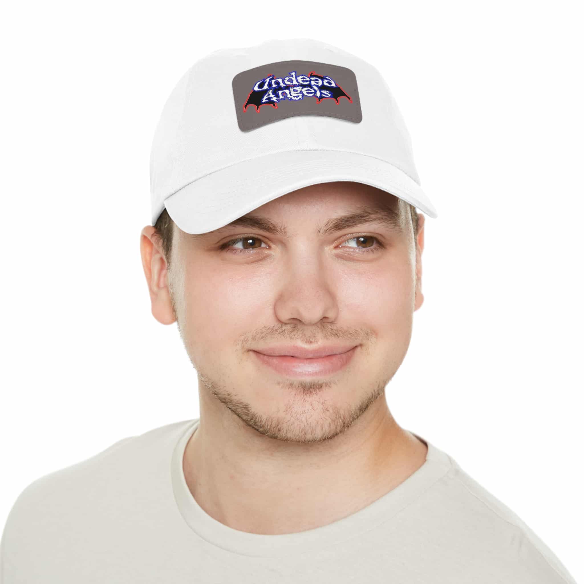 Undead Angels Logo Leather Patch Dad Hat - Casual Style for Music Lovers - Image 115
