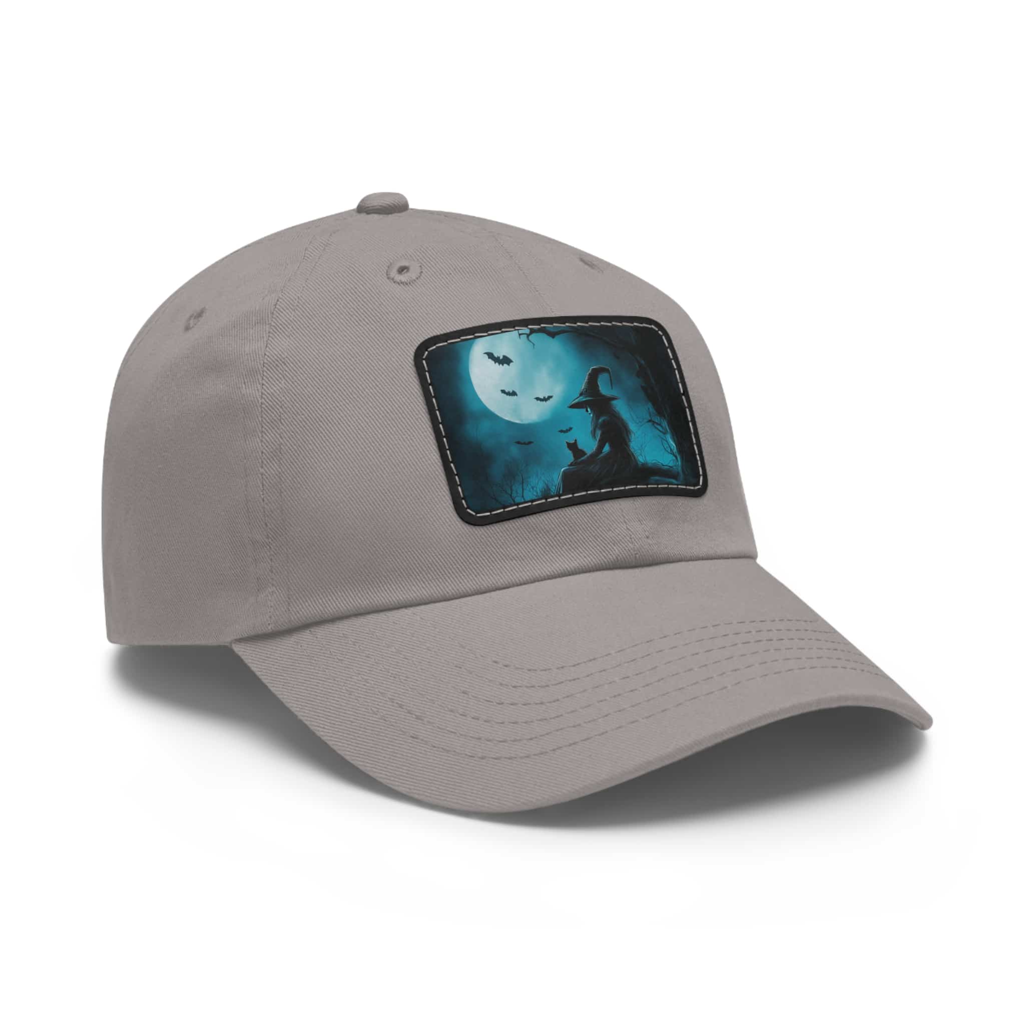 Witch With Black Cat By Moonlight #MJ-W003 Logo Leather Patch Dad Hat - Casual Style for Music Lovers - Image 37