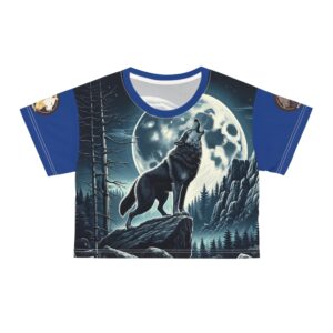 Wolf Howling WD-D001 By Wyldesigns Crop Tee (AOP)