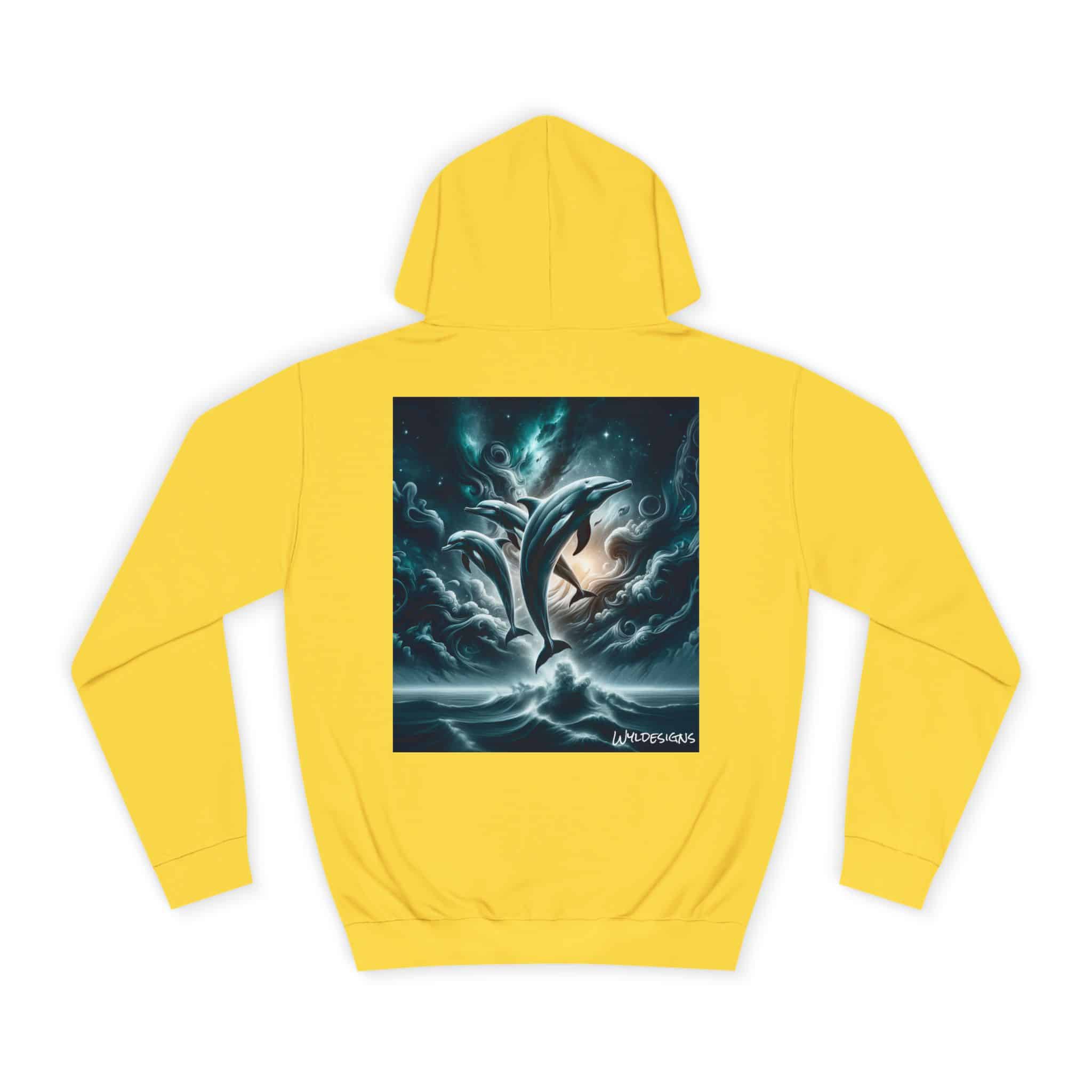 Dolphins Jumping WD-D007 By Wyldesigns Unisex College Hoodie - Image 34