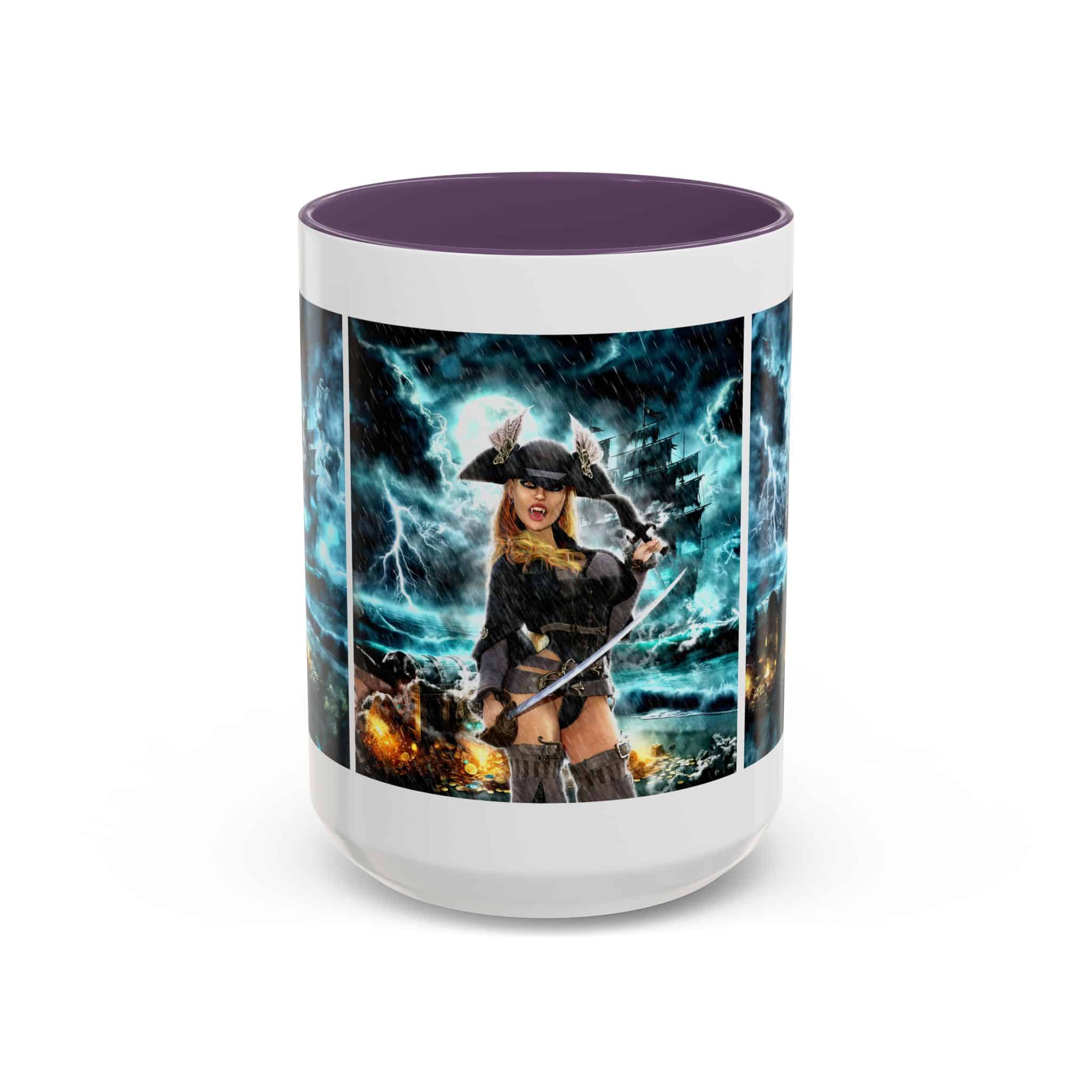 Rusila Undead Angel Vampire Pirate V2 Accent Coffee Mug (11, 15oz) - Image 57