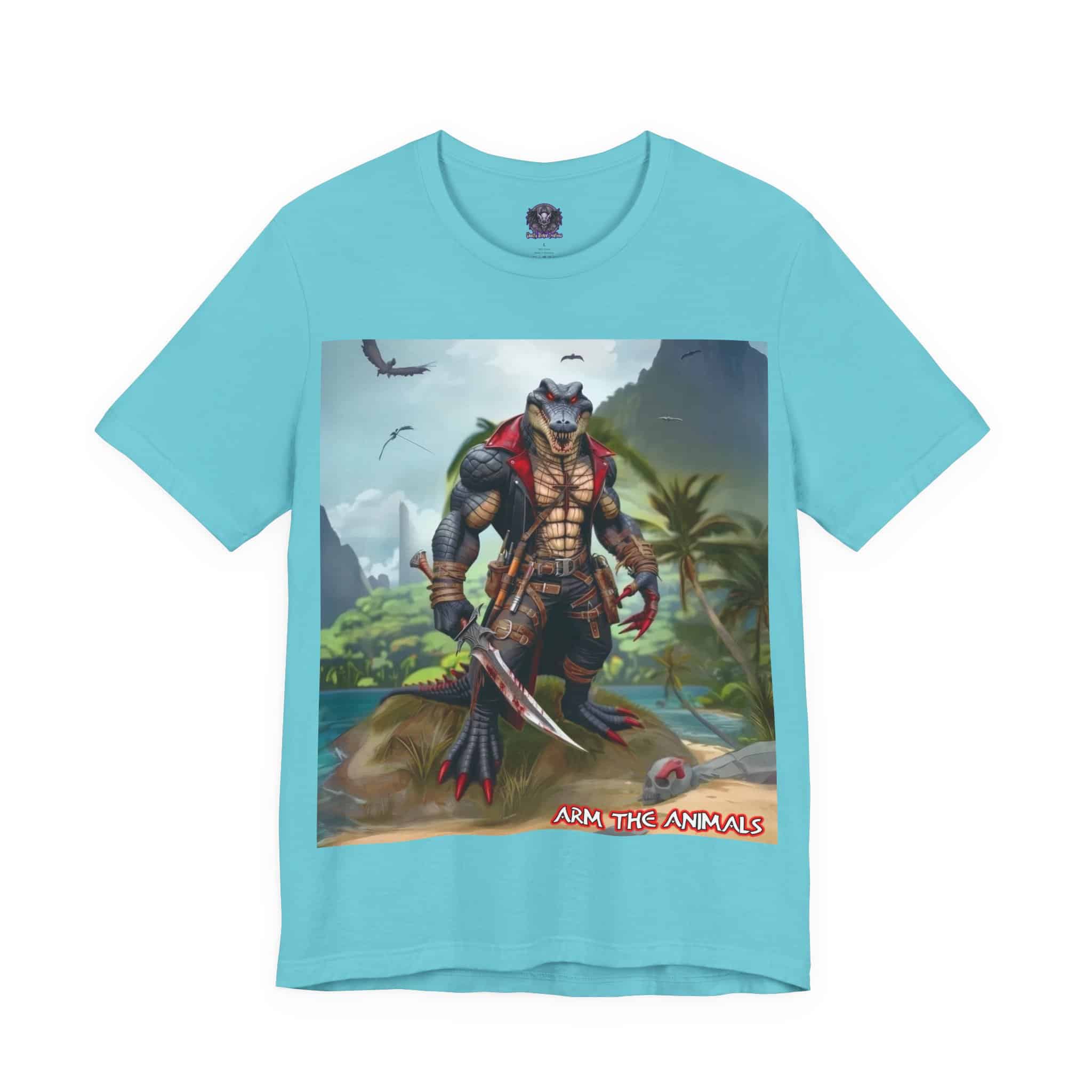 Arm The Animals: Pirate Gator #AA-D-PG003 Unisex Jersey Short Sleeve Tee - Image 55