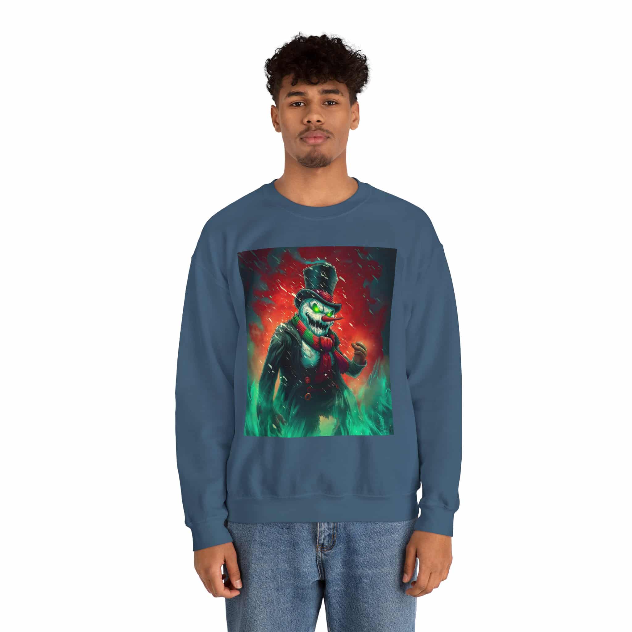 Sadistic Snowman II Unisex Heavy Blend™ Crewneck Sweatshirt Christmas - Image 3